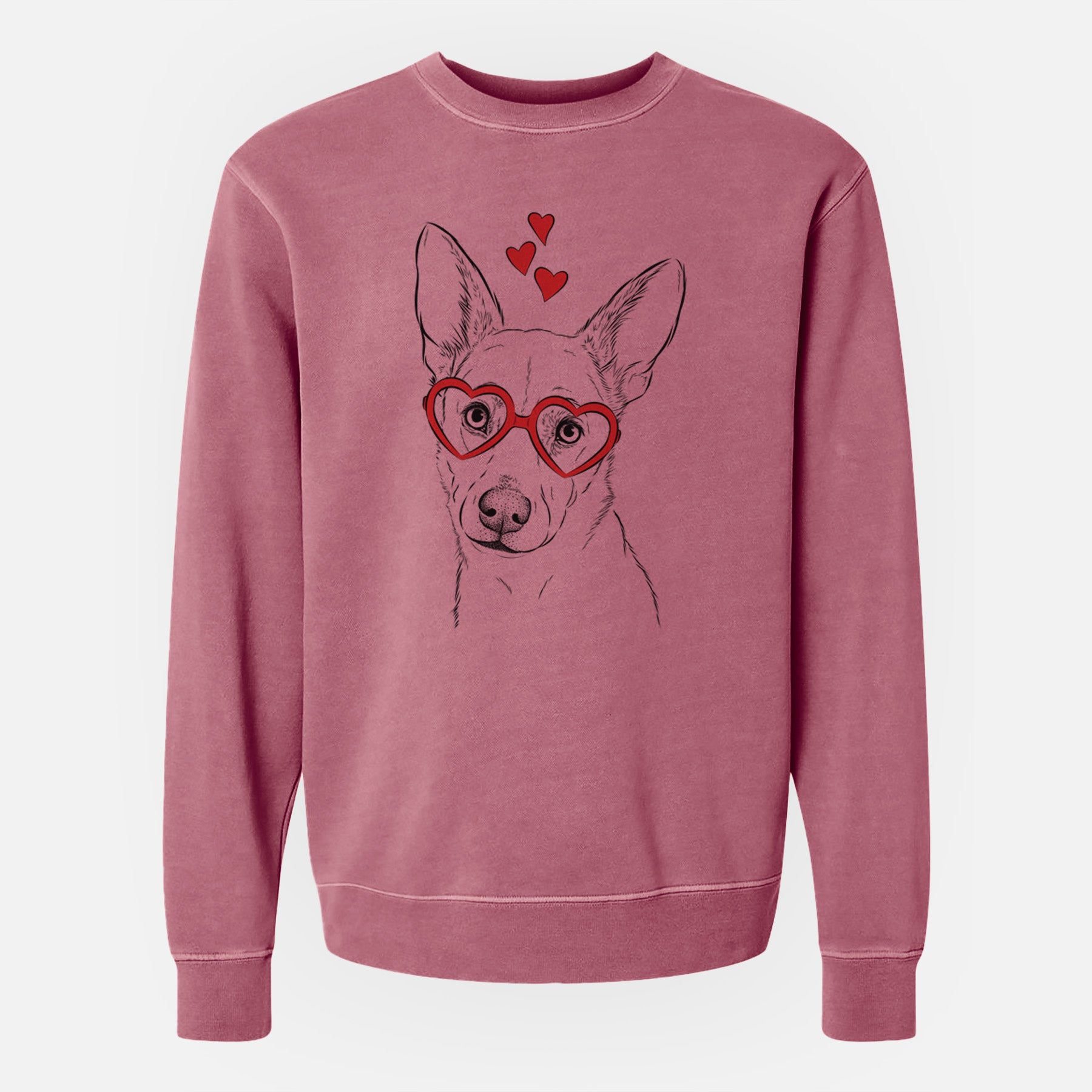 Valentine Sooner the Huskimo - Unisex Pigment Dyed Crew Sweatshirt