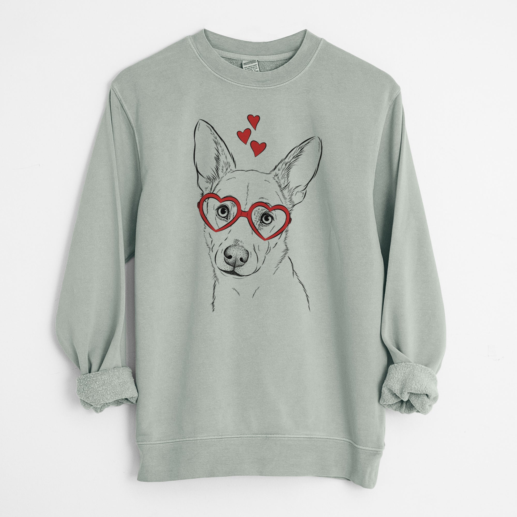 Valentine Sooner the Huskimo - Unisex Pigment Dyed Crew Sweatshirt