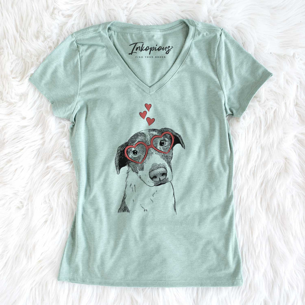 Valentine Sophia the Mixed Breed - Women's V-neck Shirt