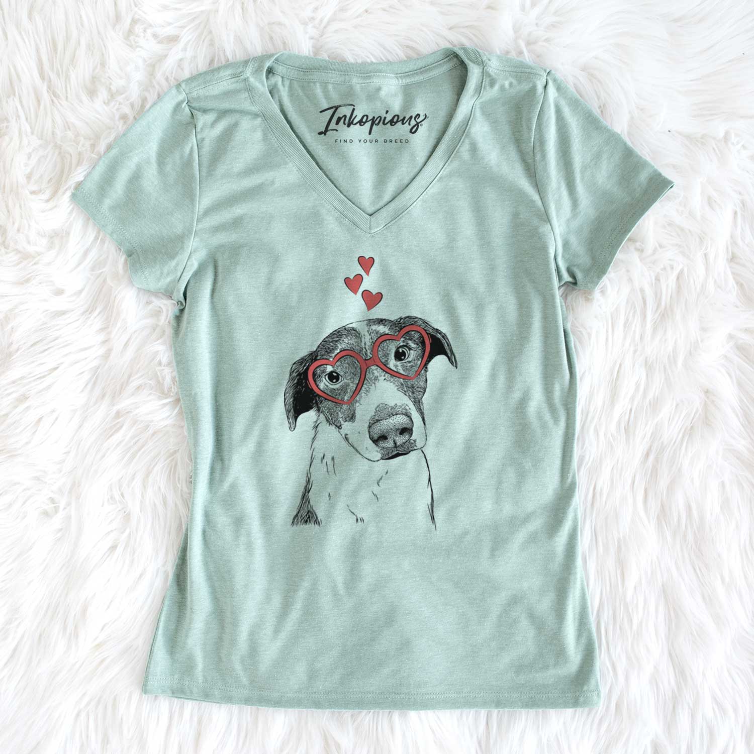 Valentine Sophia the Mixed Breed - Women's V-neck Shirt