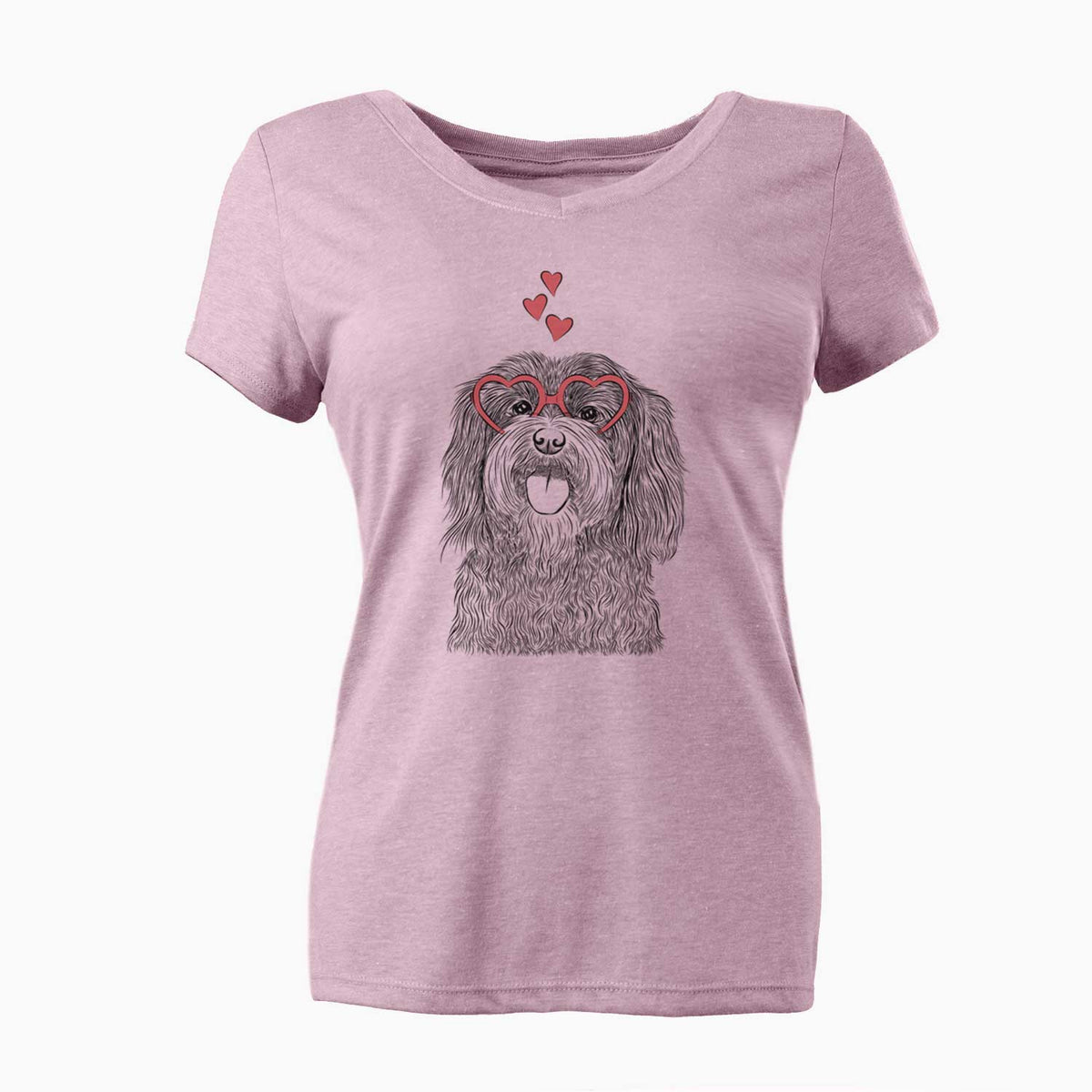 Valentine Sophie the Havanese - Women's V-neck Shirt