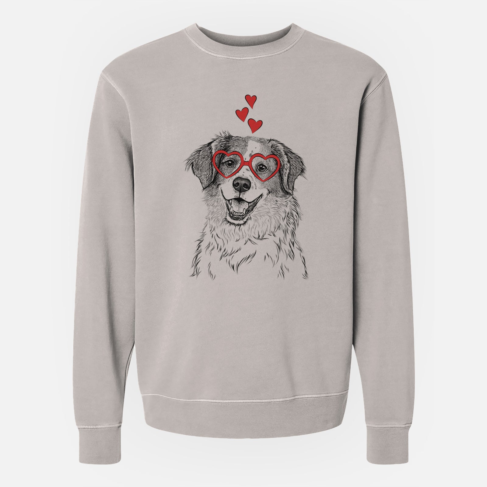 Valentine Sophie the Brittany Beagle Mix - Unisex Pigment Dyed Crew Sweatshirt
