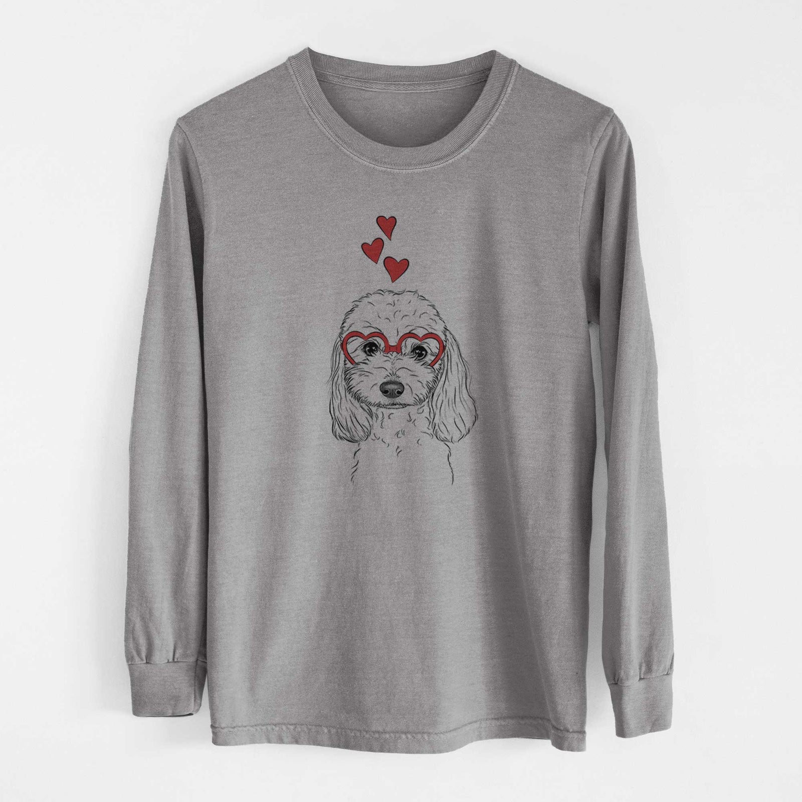 Valentine Sophie the Coton de Tulear - Heavyweight 100% Cotton Long Sleeve