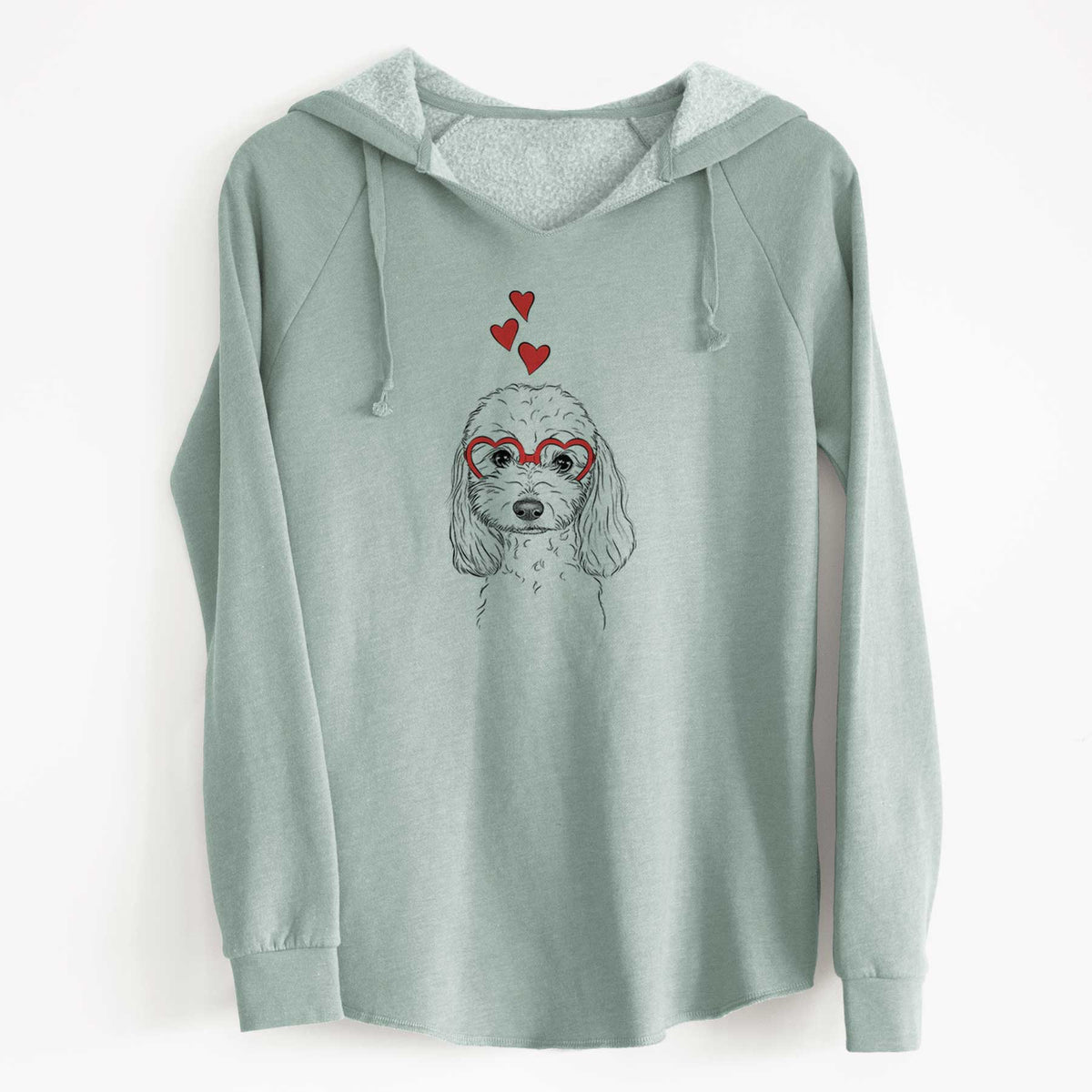 Valentine Sophie the Coton de Tulear - Cali Wave Hooded Sweatshirt