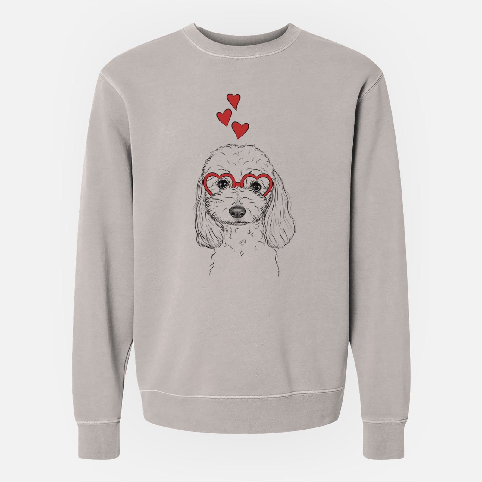 Valentine Sophie the Coton de Tulear - Unisex Pigment Dyed Crew Sweatshirt