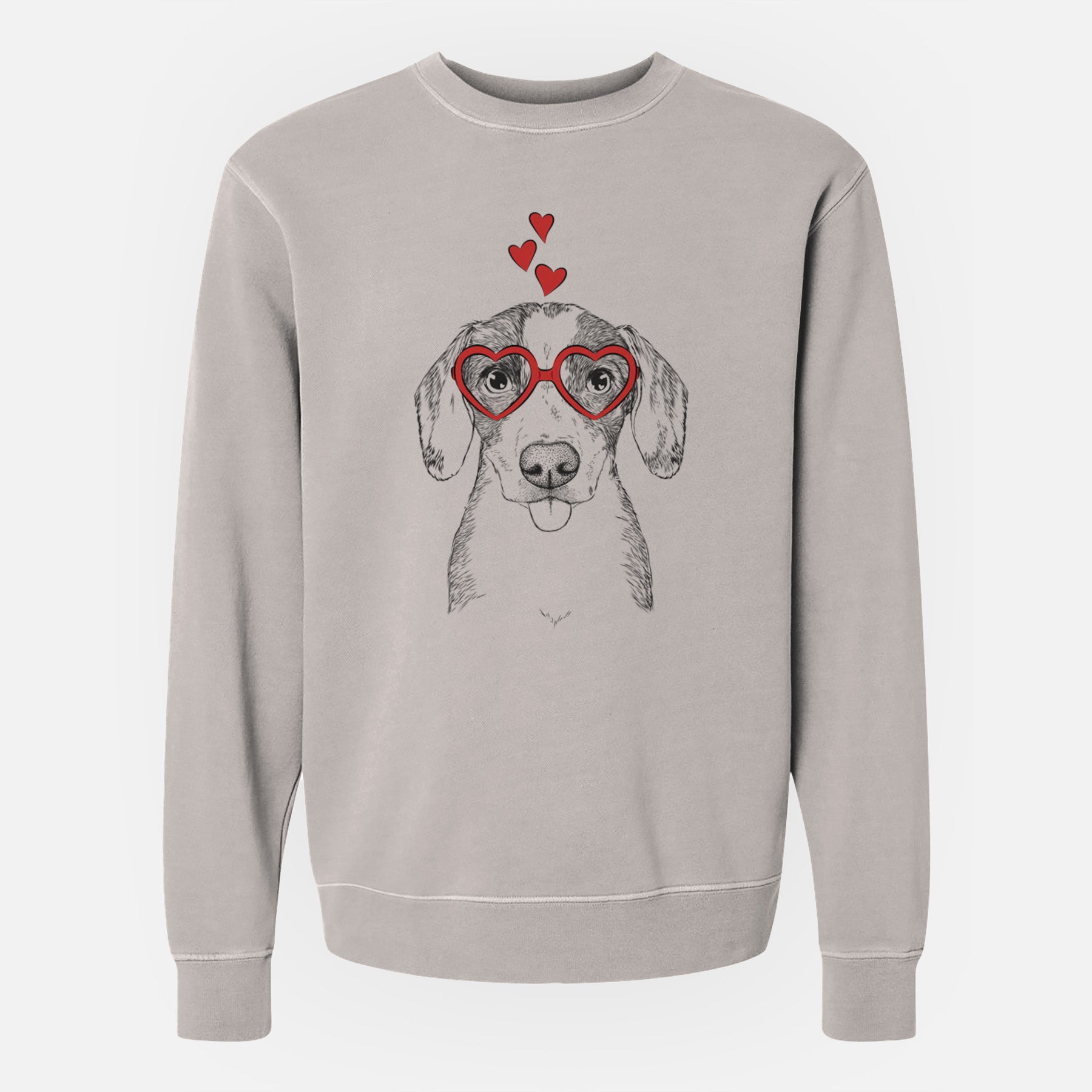 Valentine SophiePea the Mixed Breed - Unisex Pigment Dyed Crew Sweatshirt