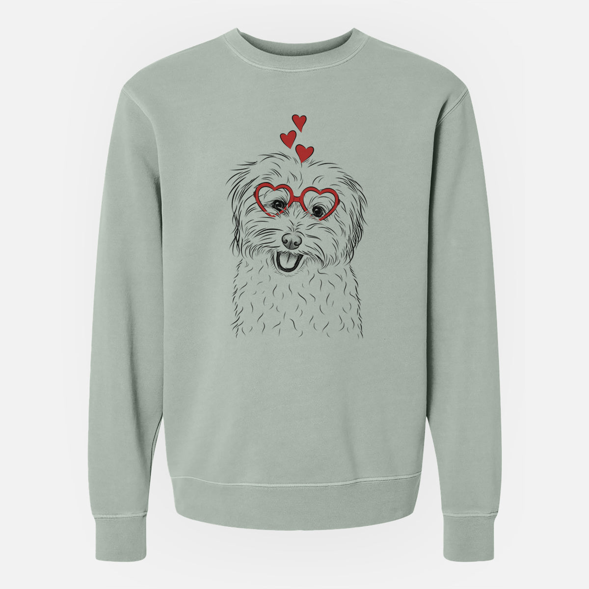 Valentine Sophie Quinn the Havanese - Unisex Pigment Dyed Crew Sweatshirt
