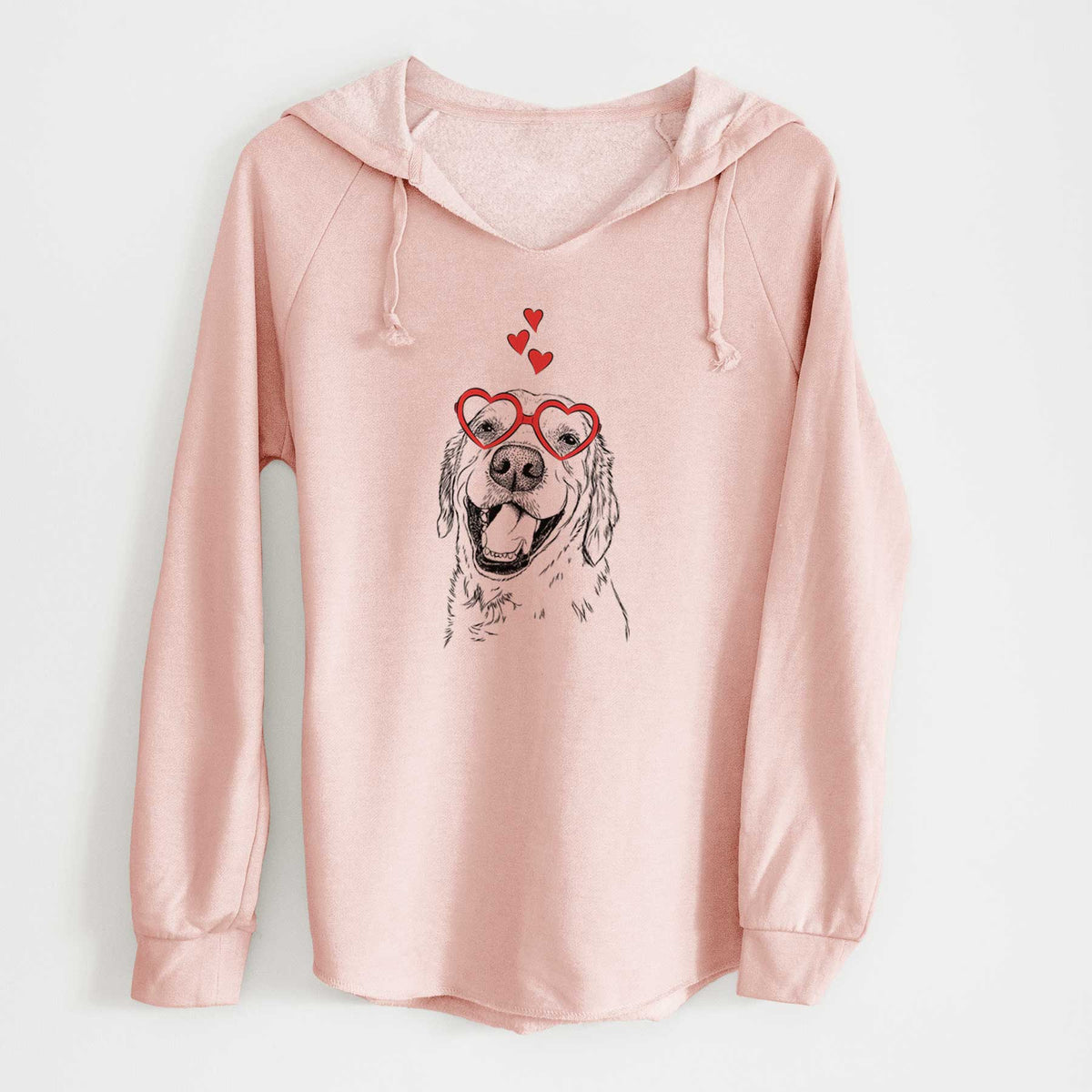 Valentine Spanky the Golden Retriever - Cali Wave Hooded Sweatshirt