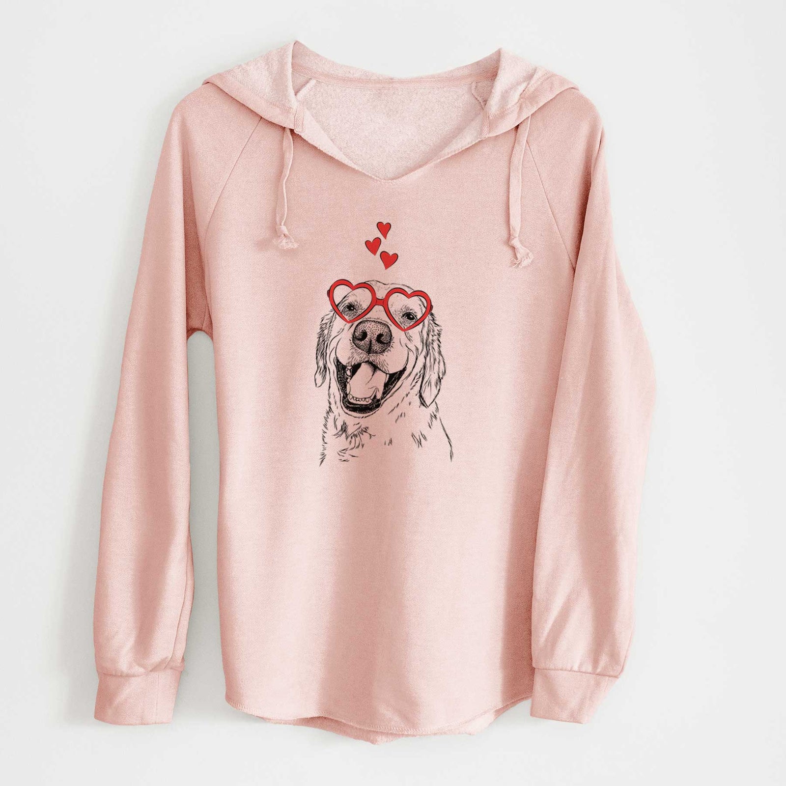 Valentine Spanky the Golden Retriever - Cali Wave Hooded Sweatshirt