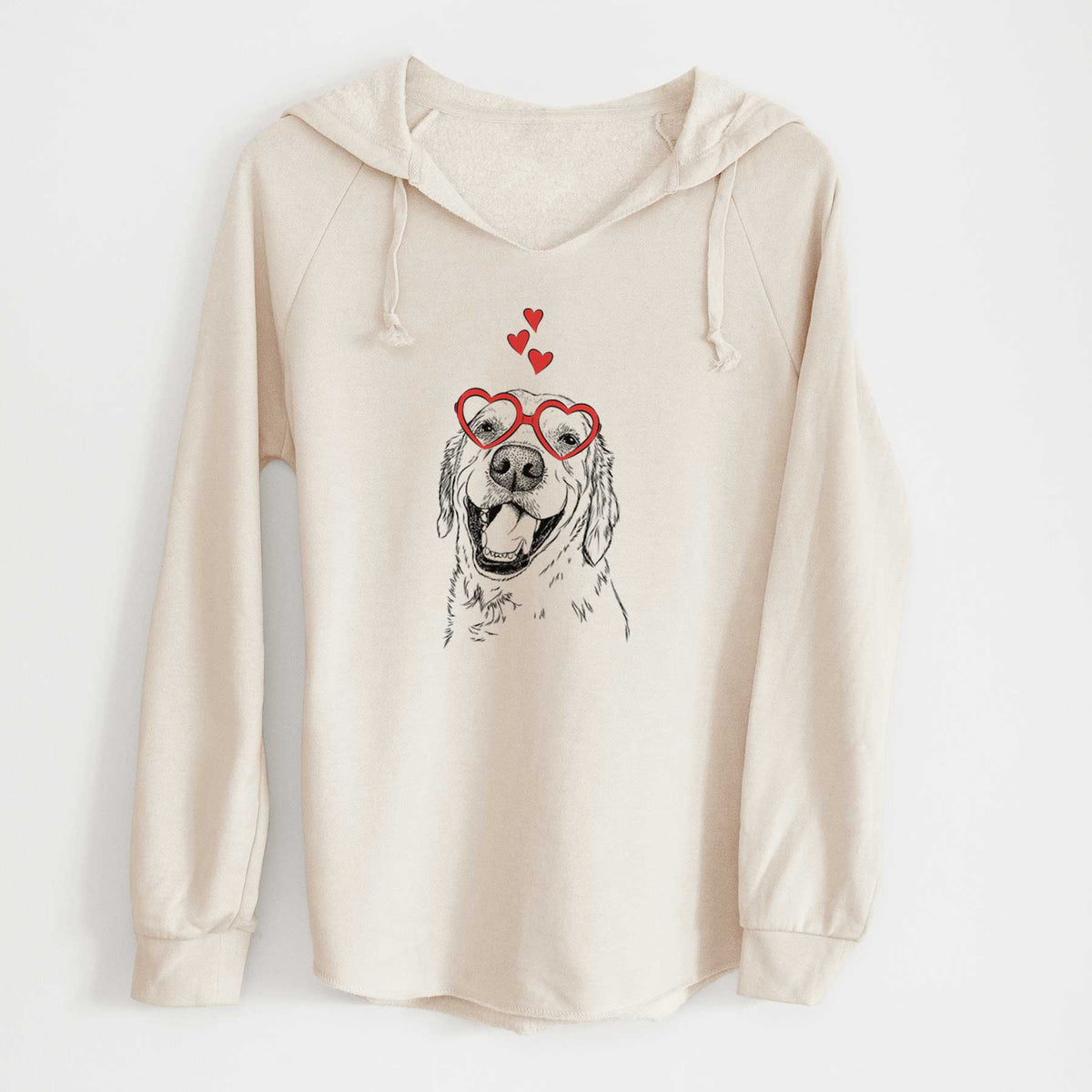 Valentine Spanky the Golden Retriever - Cali Wave Hooded Sweatshirt