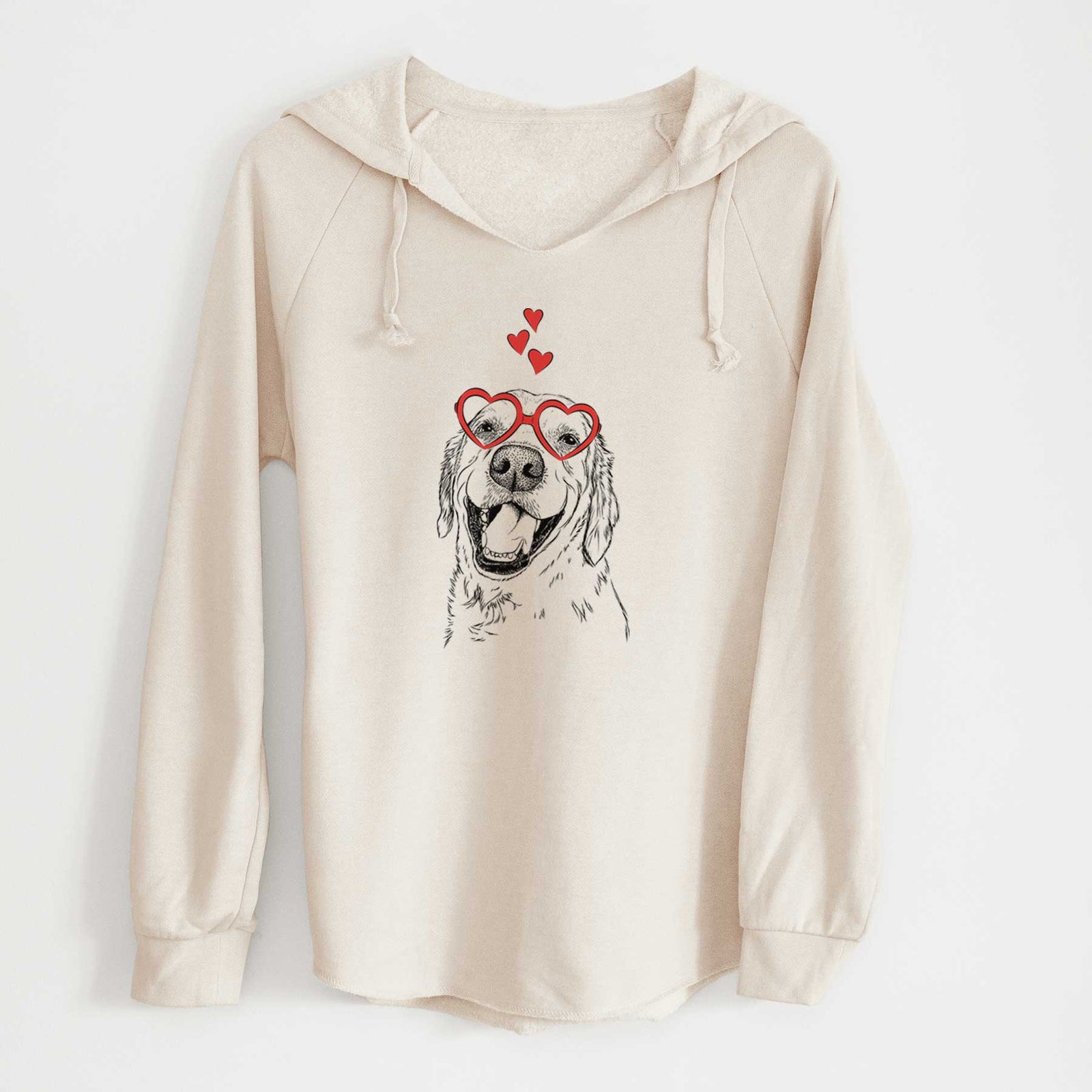 Valentine Spanky the Golden Retriever - Cali Wave Hooded Sweatshirt