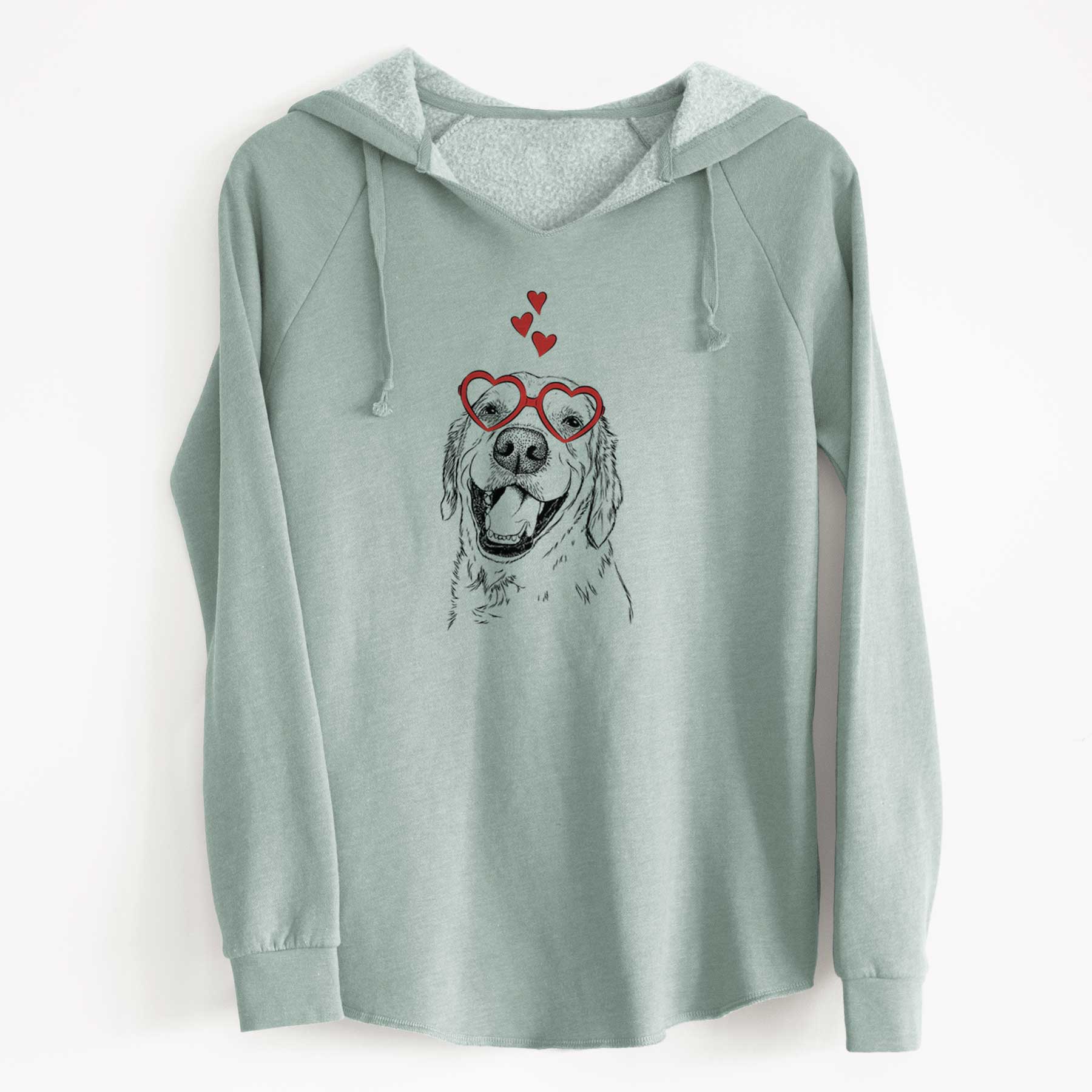 Valentine Spanky the Golden Retriever - Cali Wave Hooded Sweatshirt