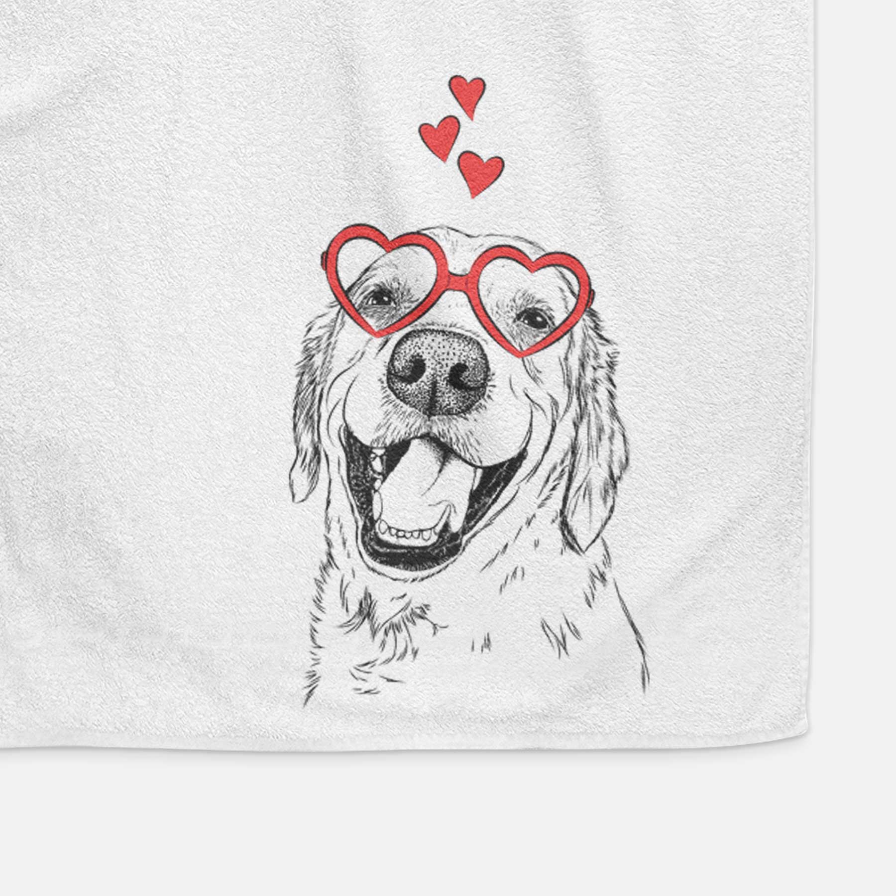 Spanky the Golden Retriever Decorative Hand Towel