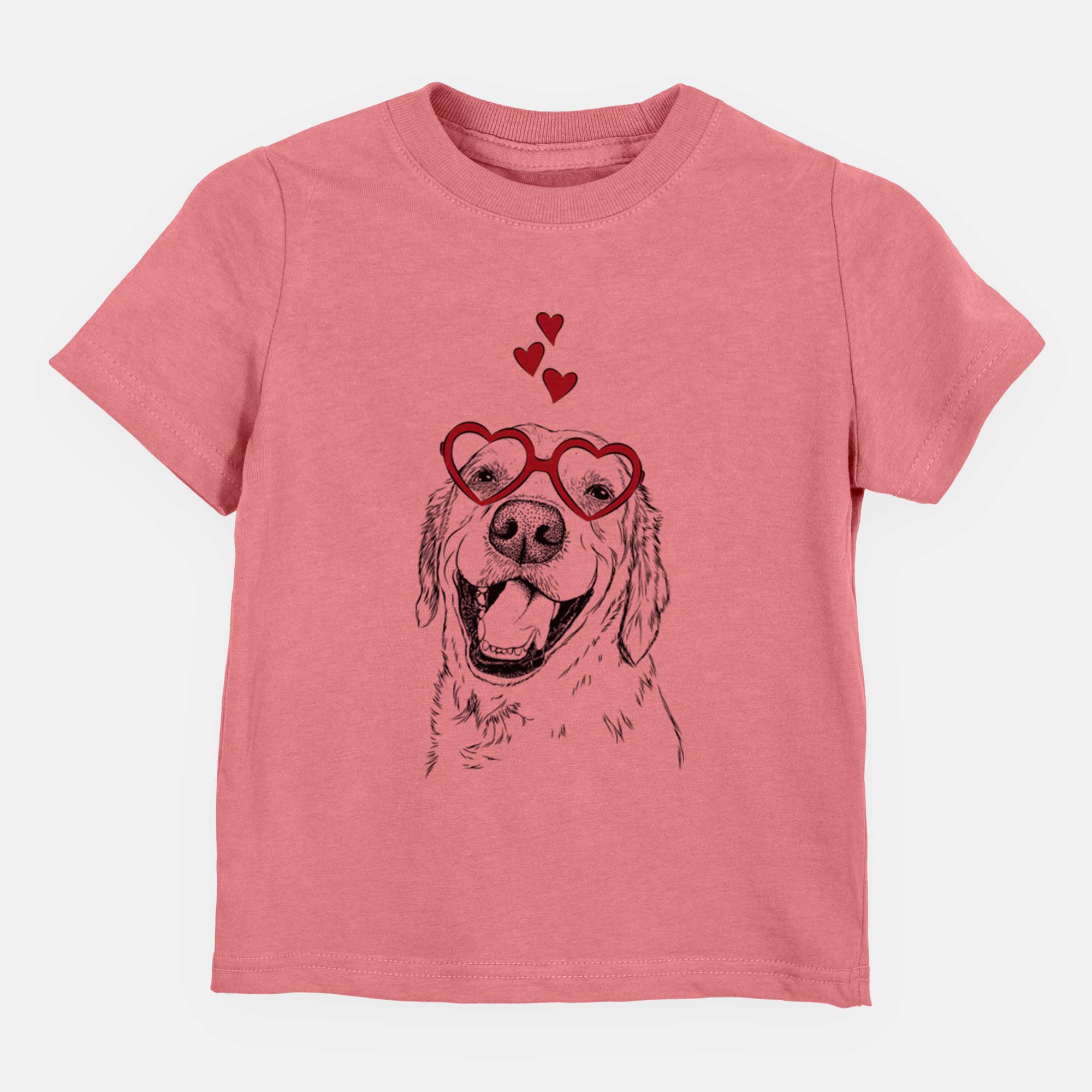 Valentine Spanky the Golden Retriever - Kids/Youth/Toddler Shirt