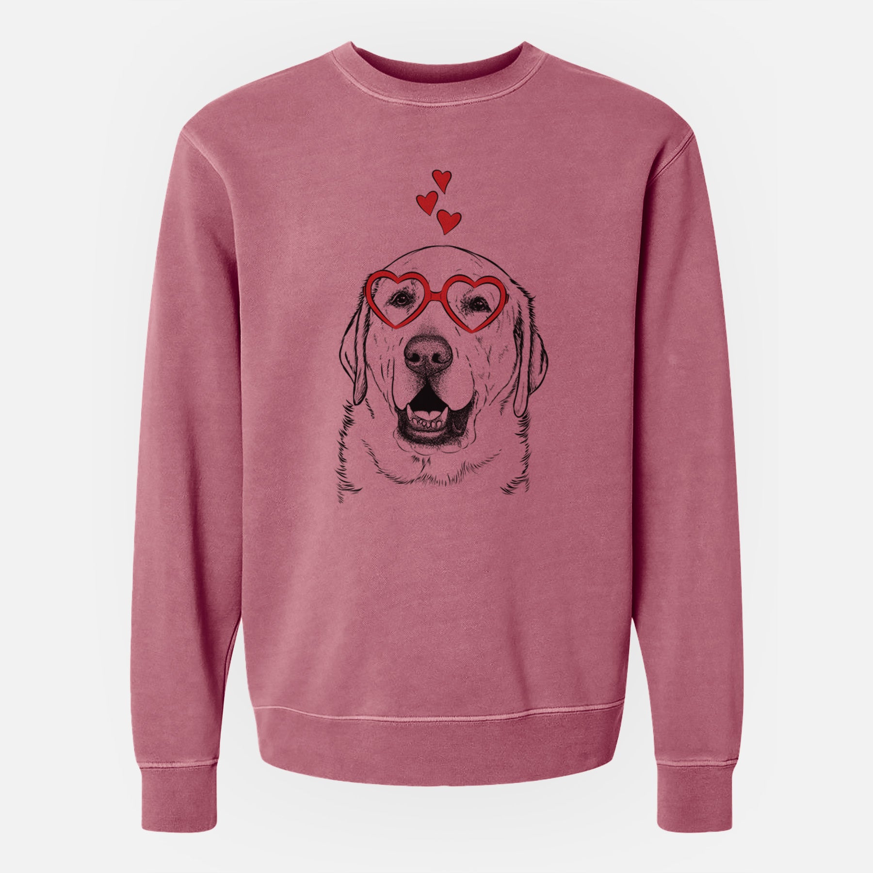 Valentine Sparks the Labrador Retriever - Unisex Pigment Dyed Crew Sweatshirt