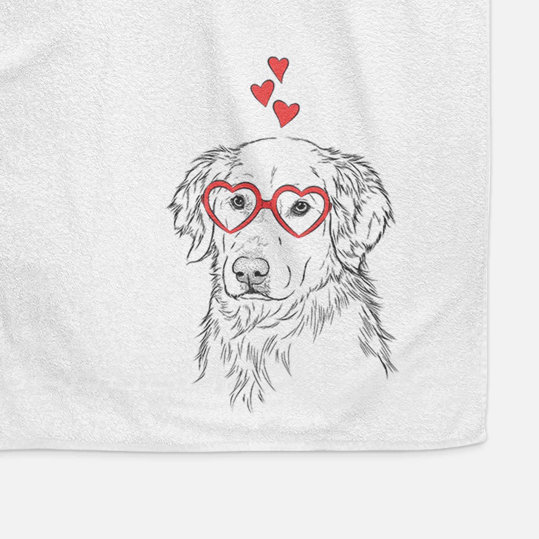 Spencer the Golden Retriever Decorative Hand Towel