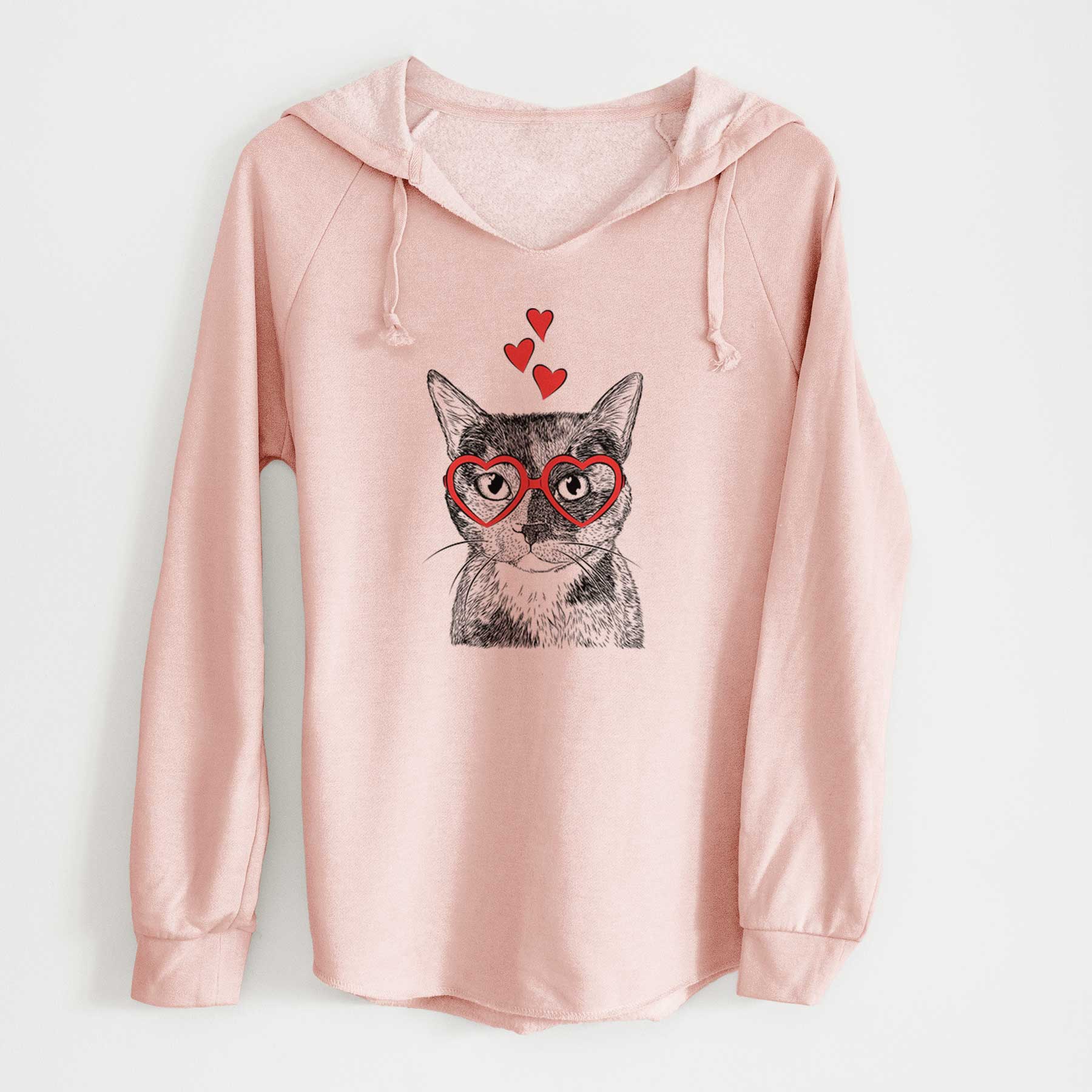 Valentine Spooky Kitty the Tortoiseshell Cat - Cali Wave Hooded Sweatshirt