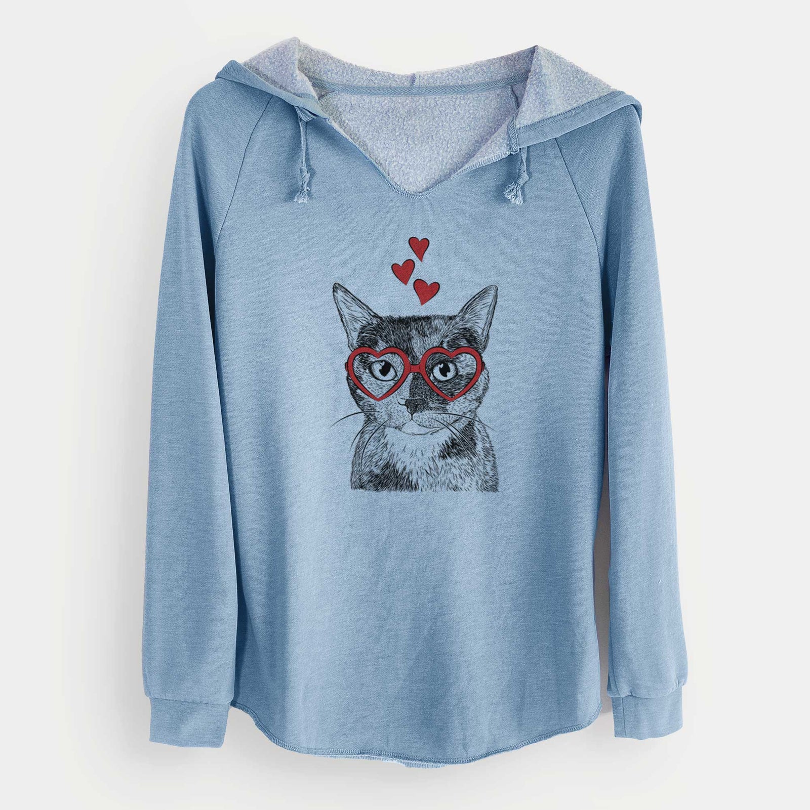 Valentine Spooky Kitty the Tortoiseshell Cat - Cali Wave Hooded Sweatshirt