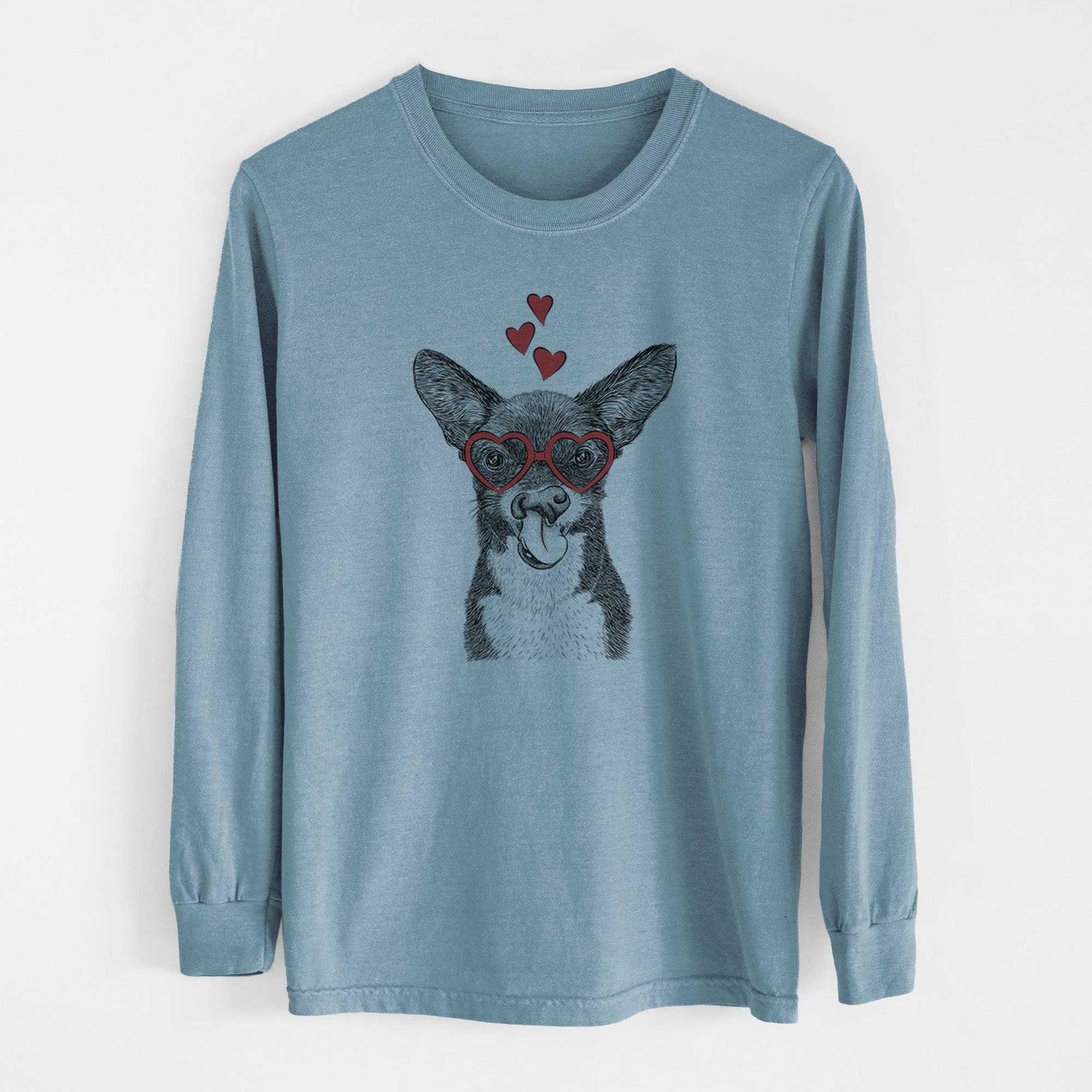 Valentine Sprout the Chihuahua Mix - Heavyweight 100% Cotton Long Sleeve