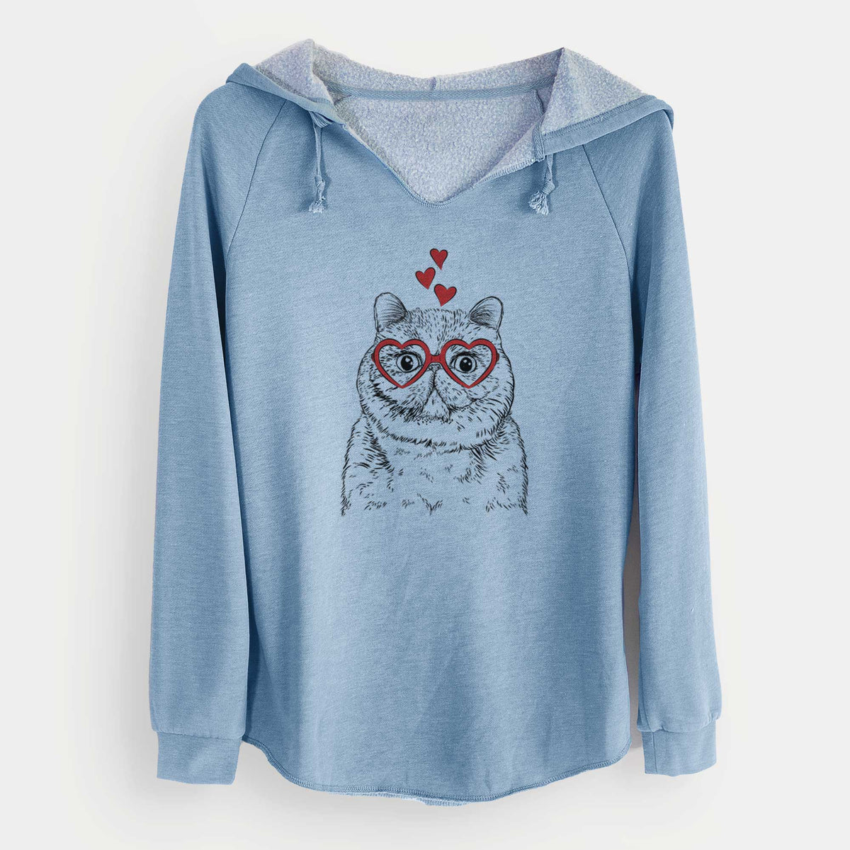 Valentine Squish the Exotic Shorthair Cat - Cali Wave Hooded Sweatshirt