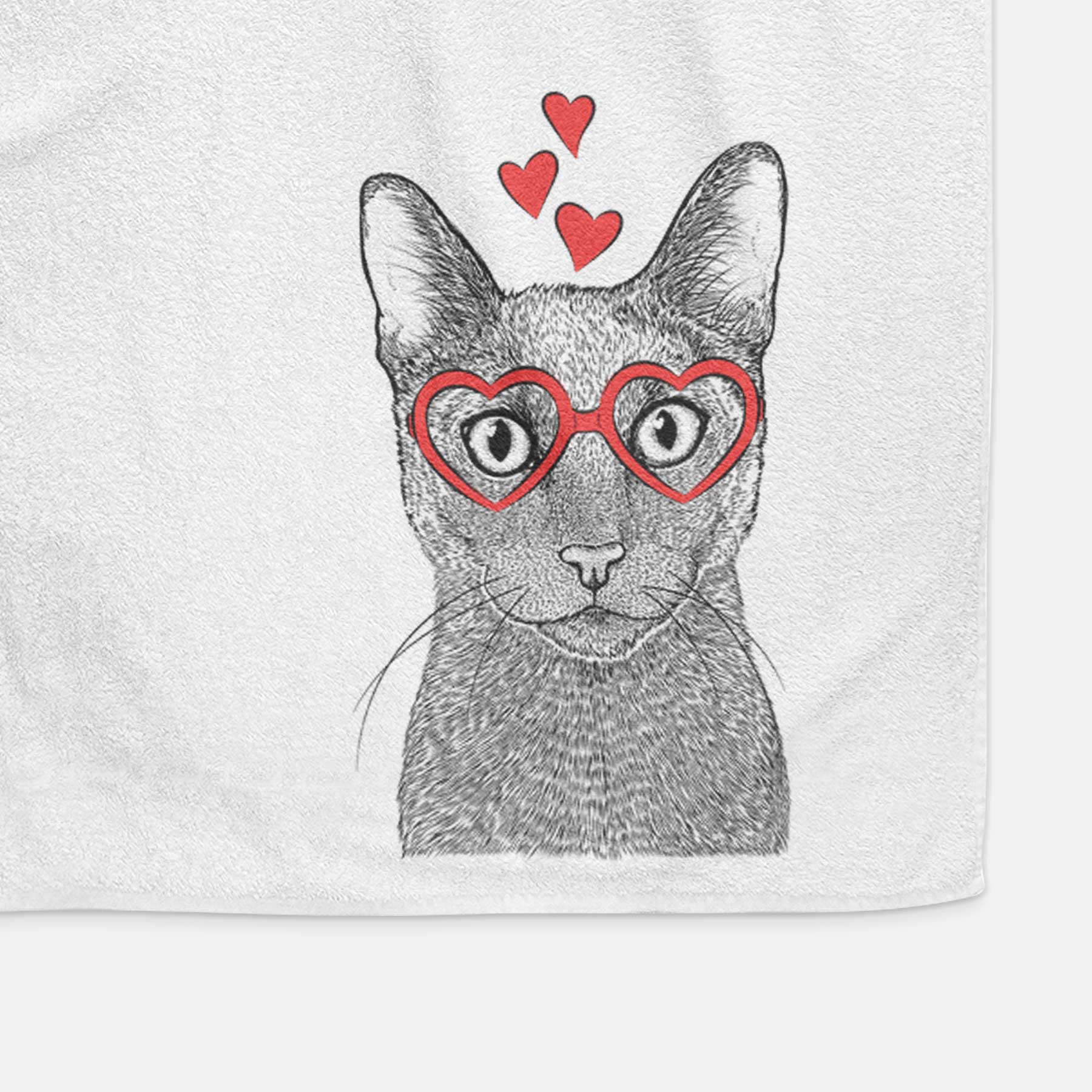 Stanley the Russian Blue Cat Decorative Hand Towel