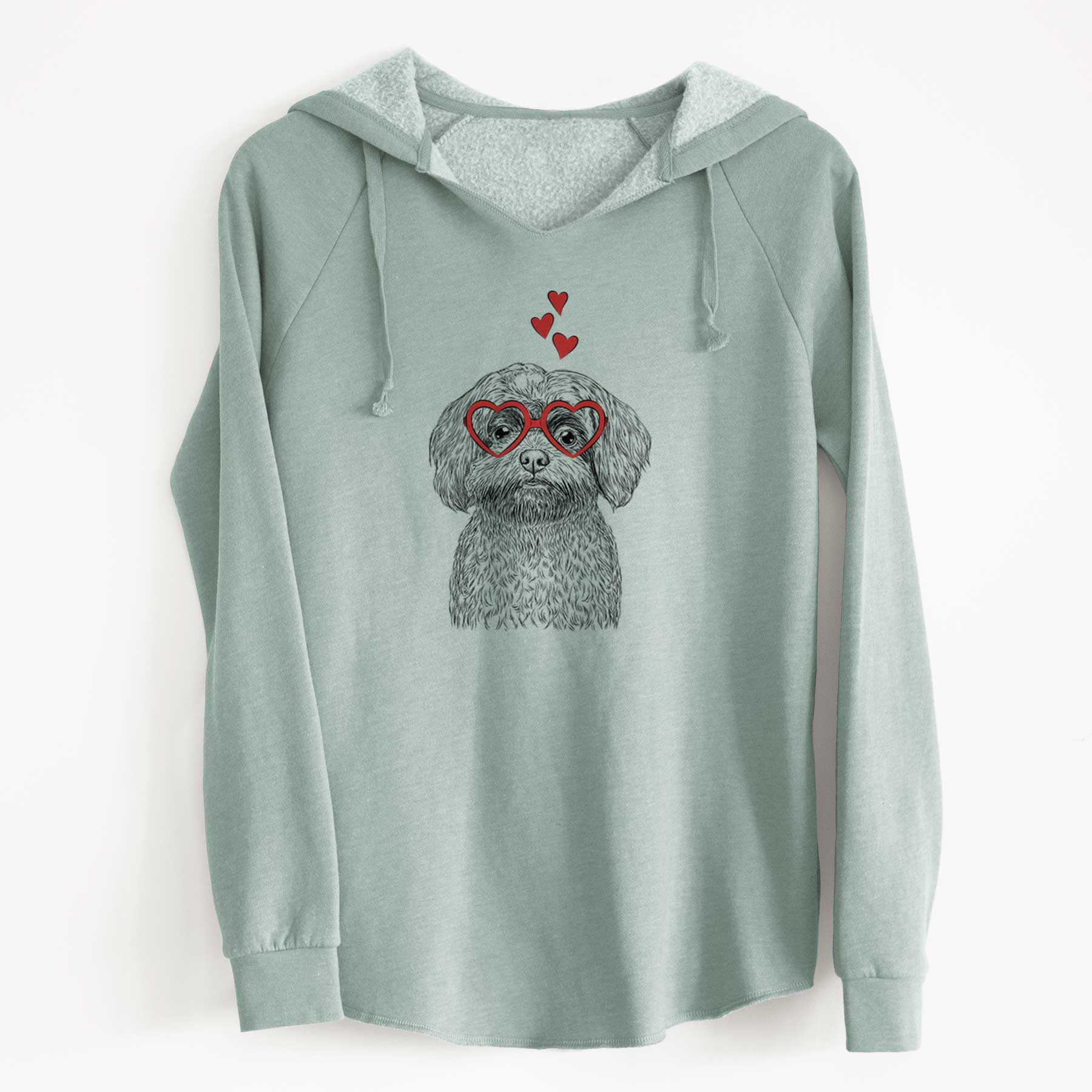 Valentine Stella the Shih Tzu Mix - Cali Wave Hooded Sweatshirt