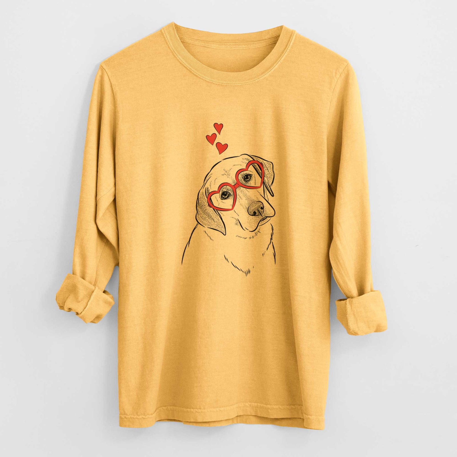Valentine Stella the Yellow Lab - Heavyweight 100% Cotton Long Sleeve