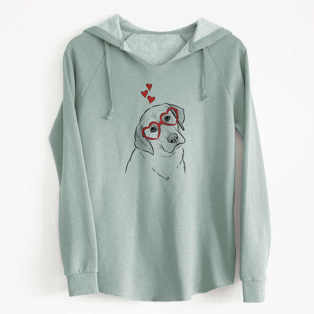 Valentine Stella the Yellow Lab - Cali Wave Hooded Sweatshirt