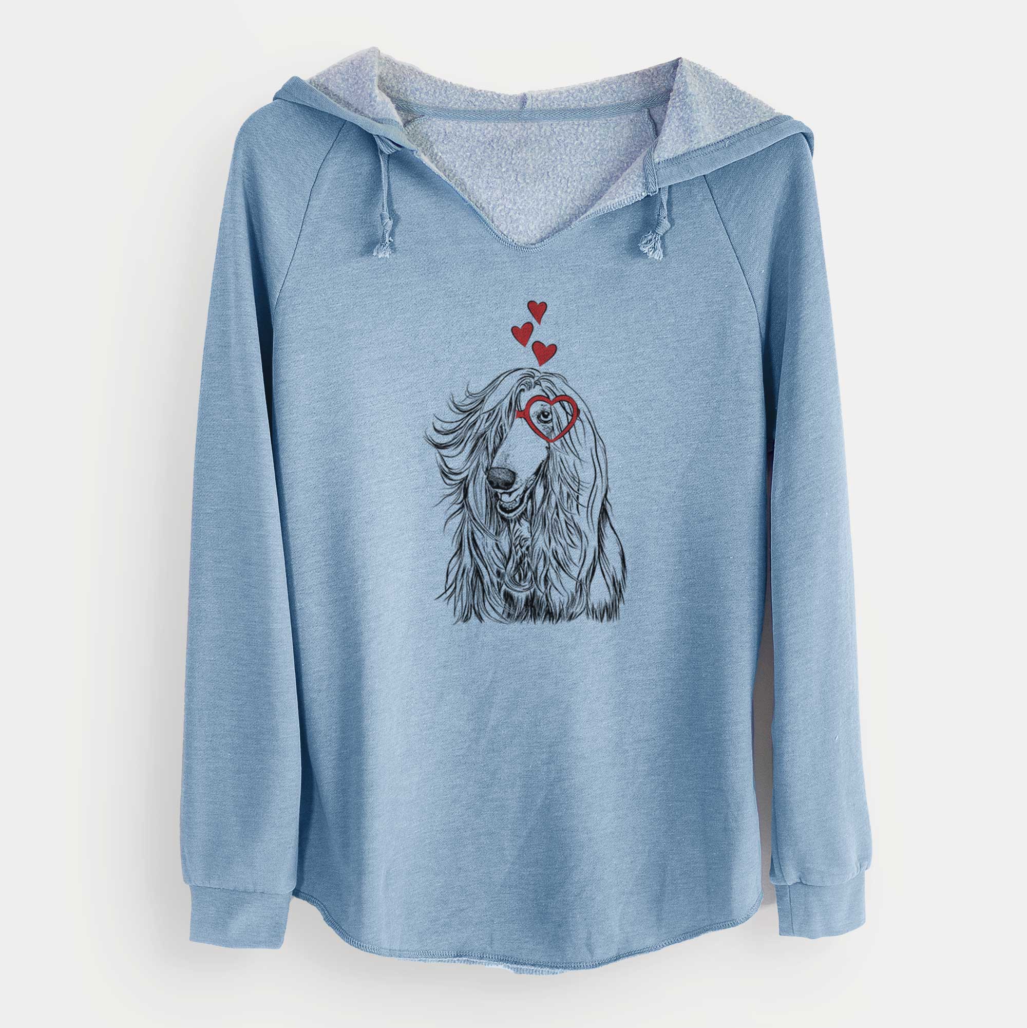 Valentine Sterling the Afghan Hound - Cali Wave Hooded Sweatshirt