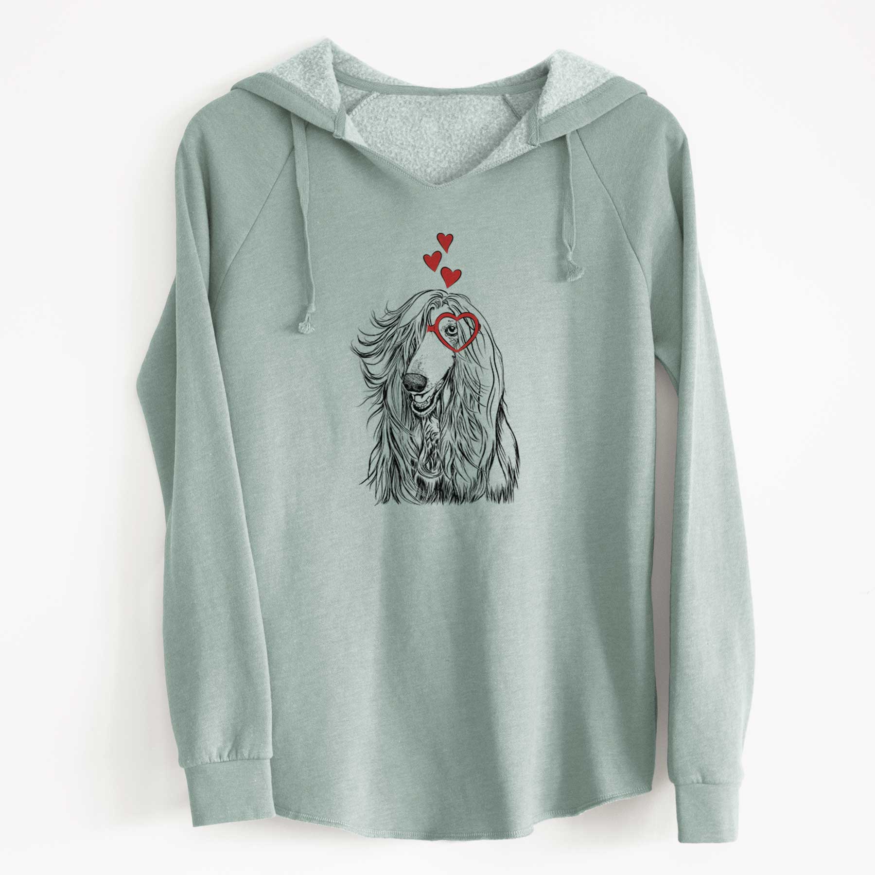 Valentine Sterling the Afghan Hound - Cali Wave Hooded Sweatshirt