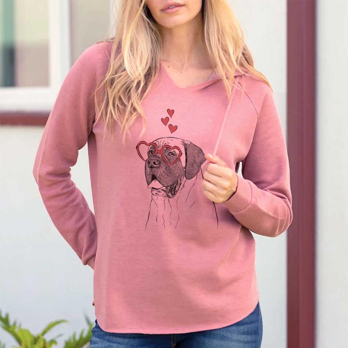 Valentine Sterling the English Mastiff - Cali Wave Hooded Sweatshirt