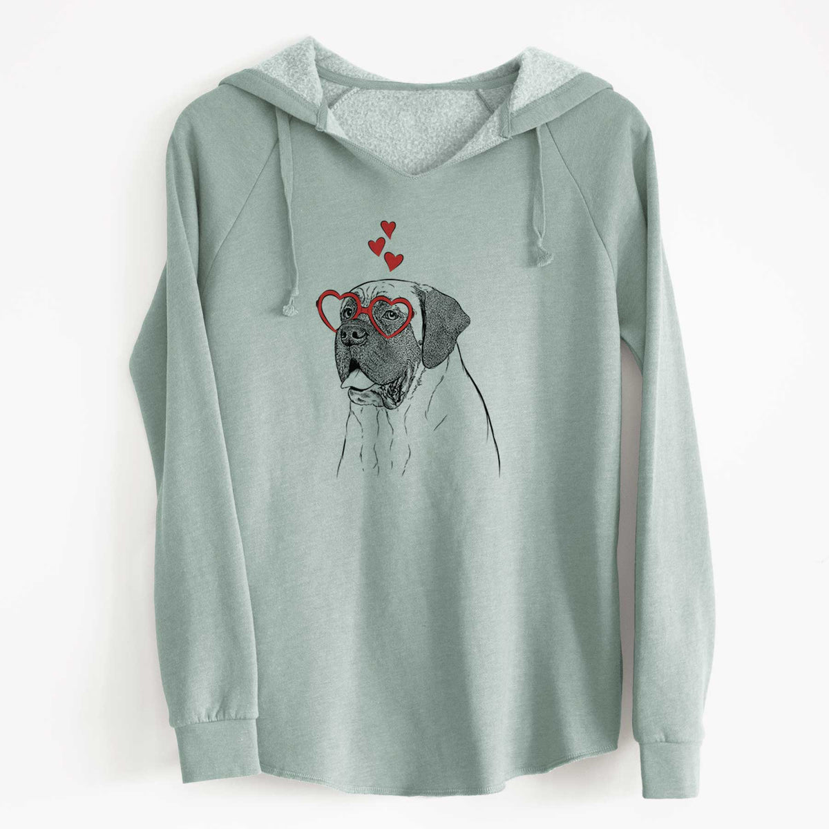 Valentine Sterling the English Mastiff - Cali Wave Hooded Sweatshirt