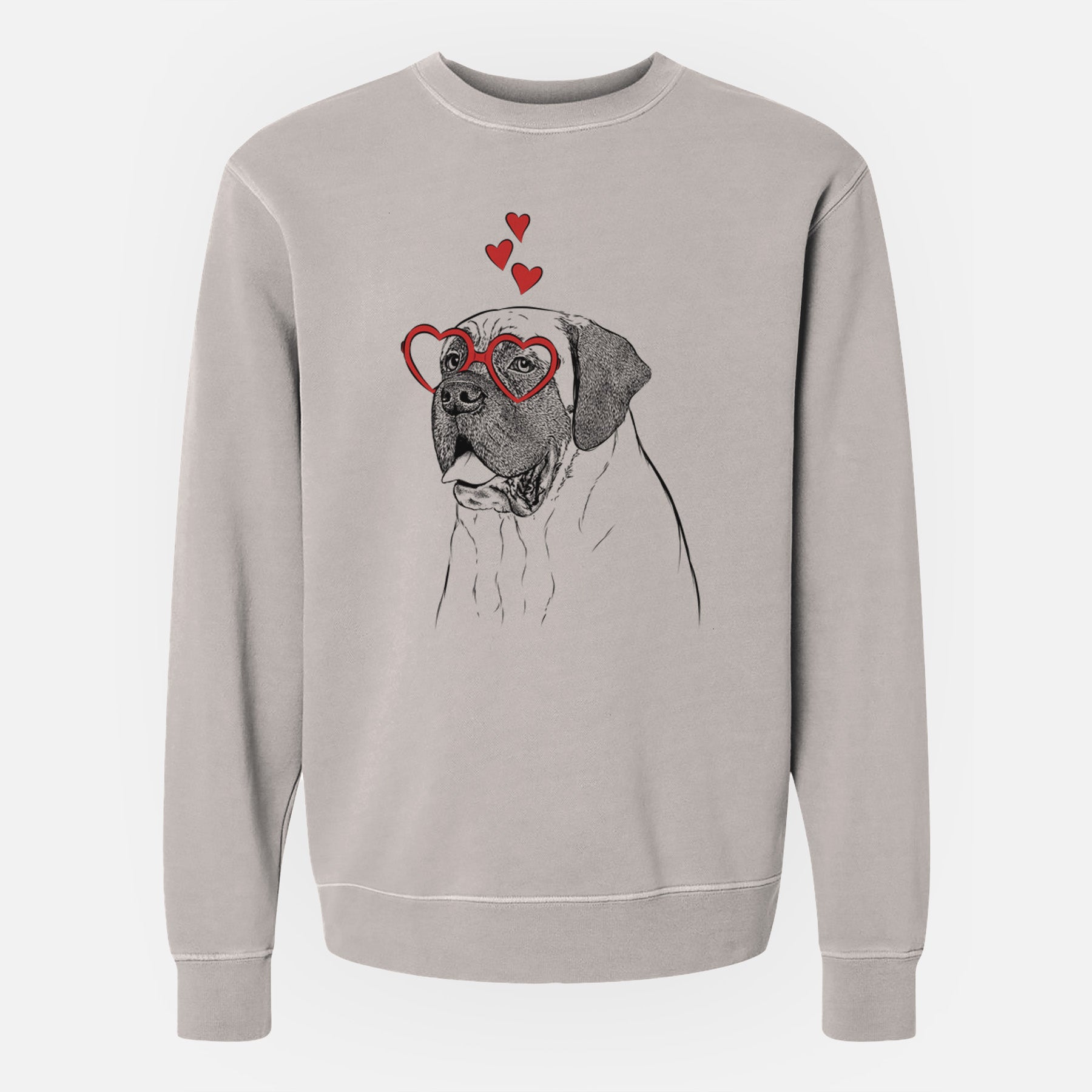 Valentine Sterling the English Mastiff - Unisex Pigment Dyed Crew Sweatshirt