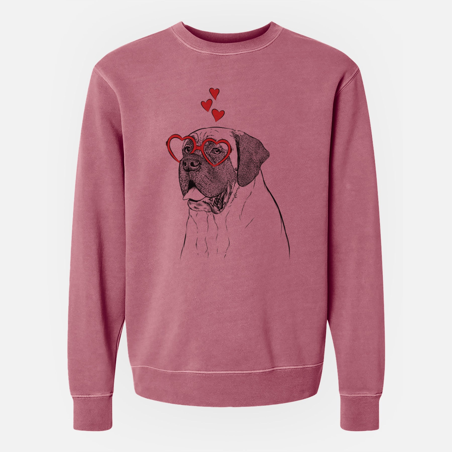 Valentine Sterling the English Mastiff - Unisex Pigment Dyed Crew Sweatshirt