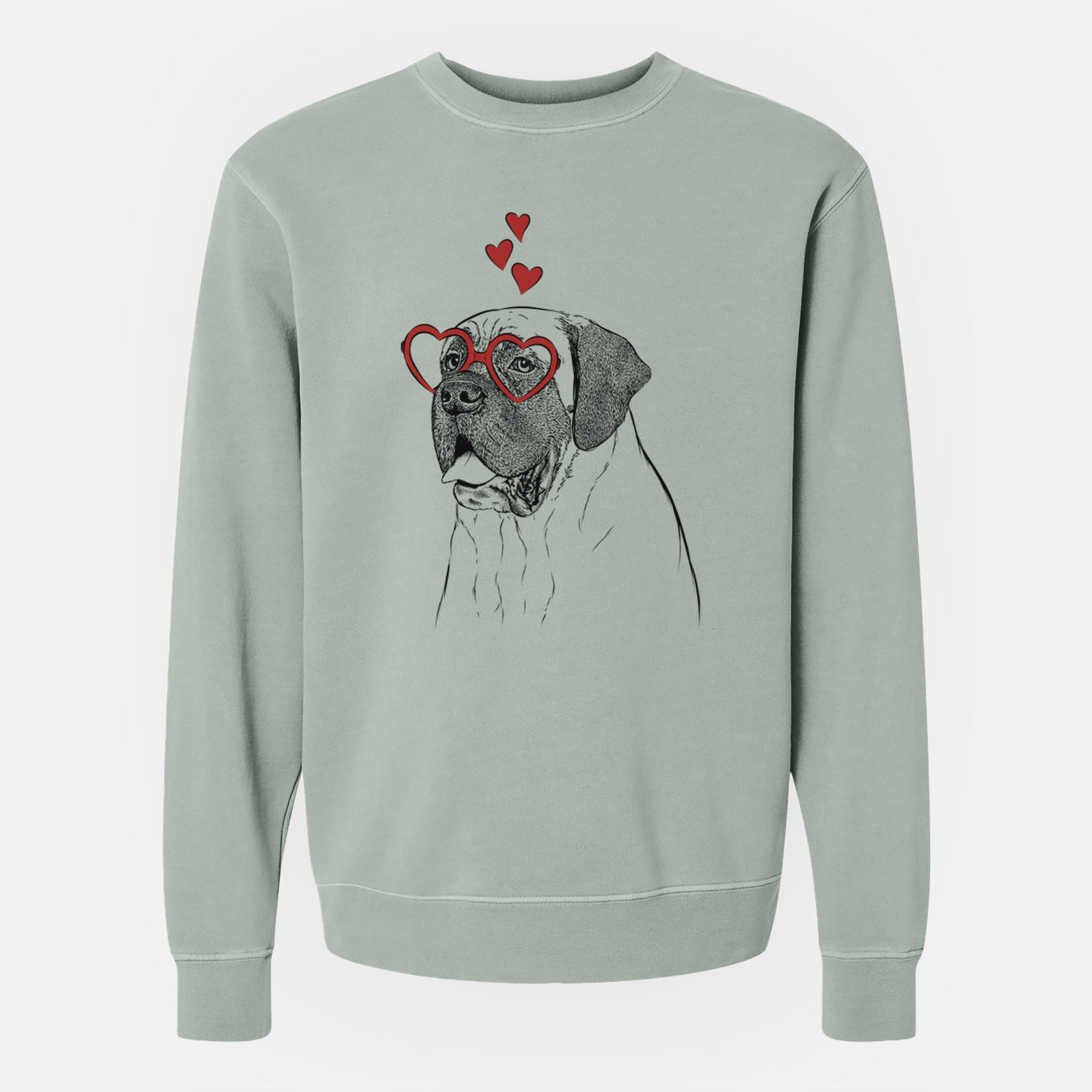 Valentine Sterling the English Mastiff - Unisex Pigment Dyed Crew Sweatshirt