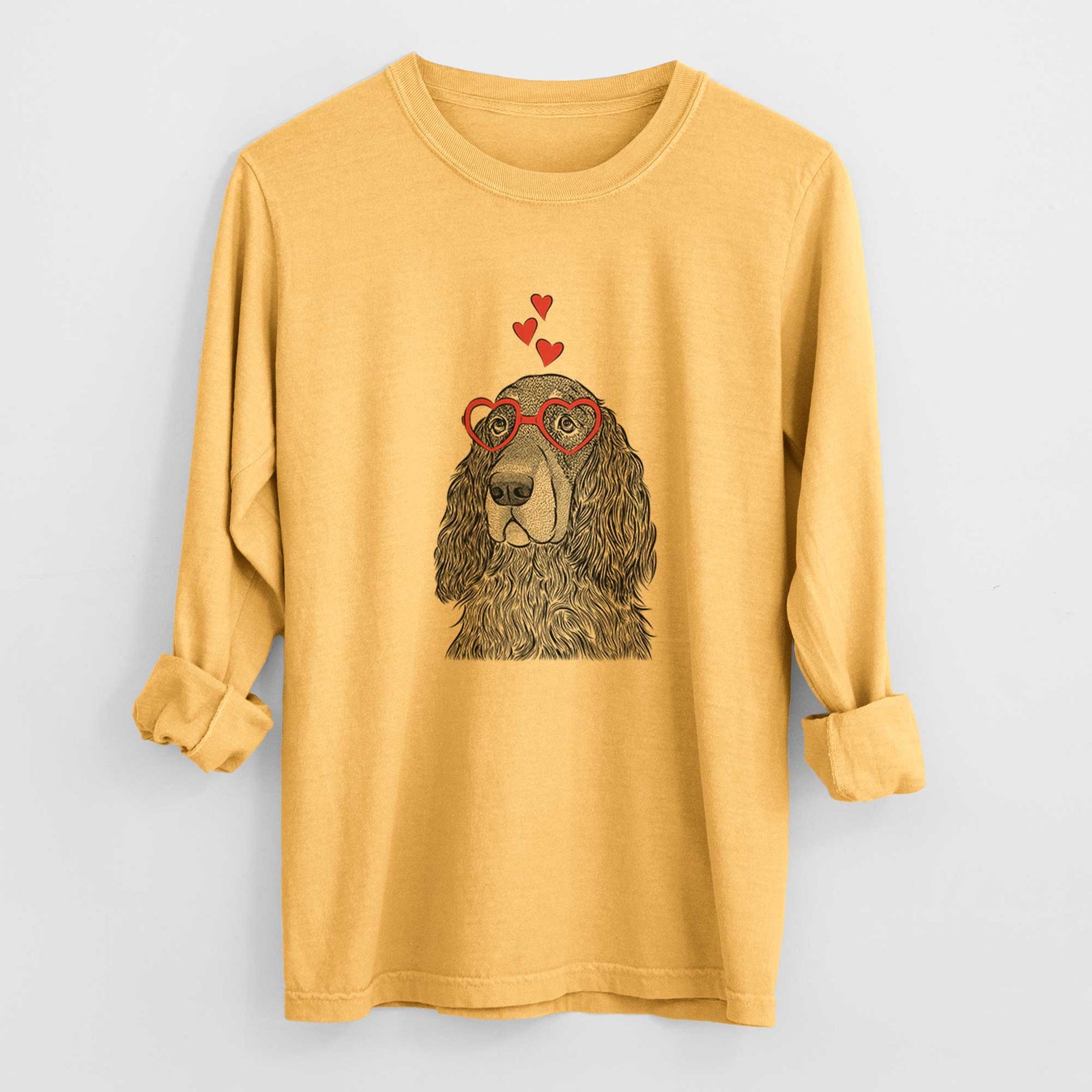 Valentine Stormy the Gordon Setter - Heavyweight 100% Cotton Long Sleeve