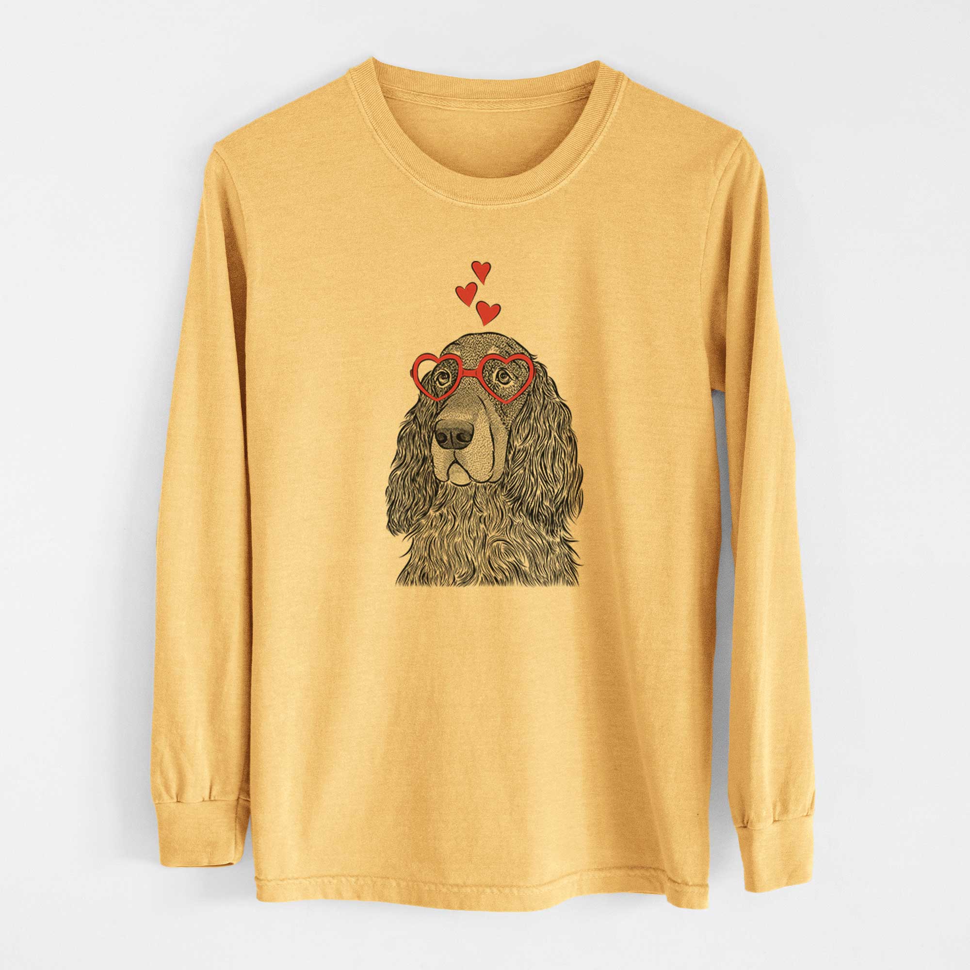 Valentine Stormy the Gordon Setter - Heavyweight 100% Cotton Long Sleeve