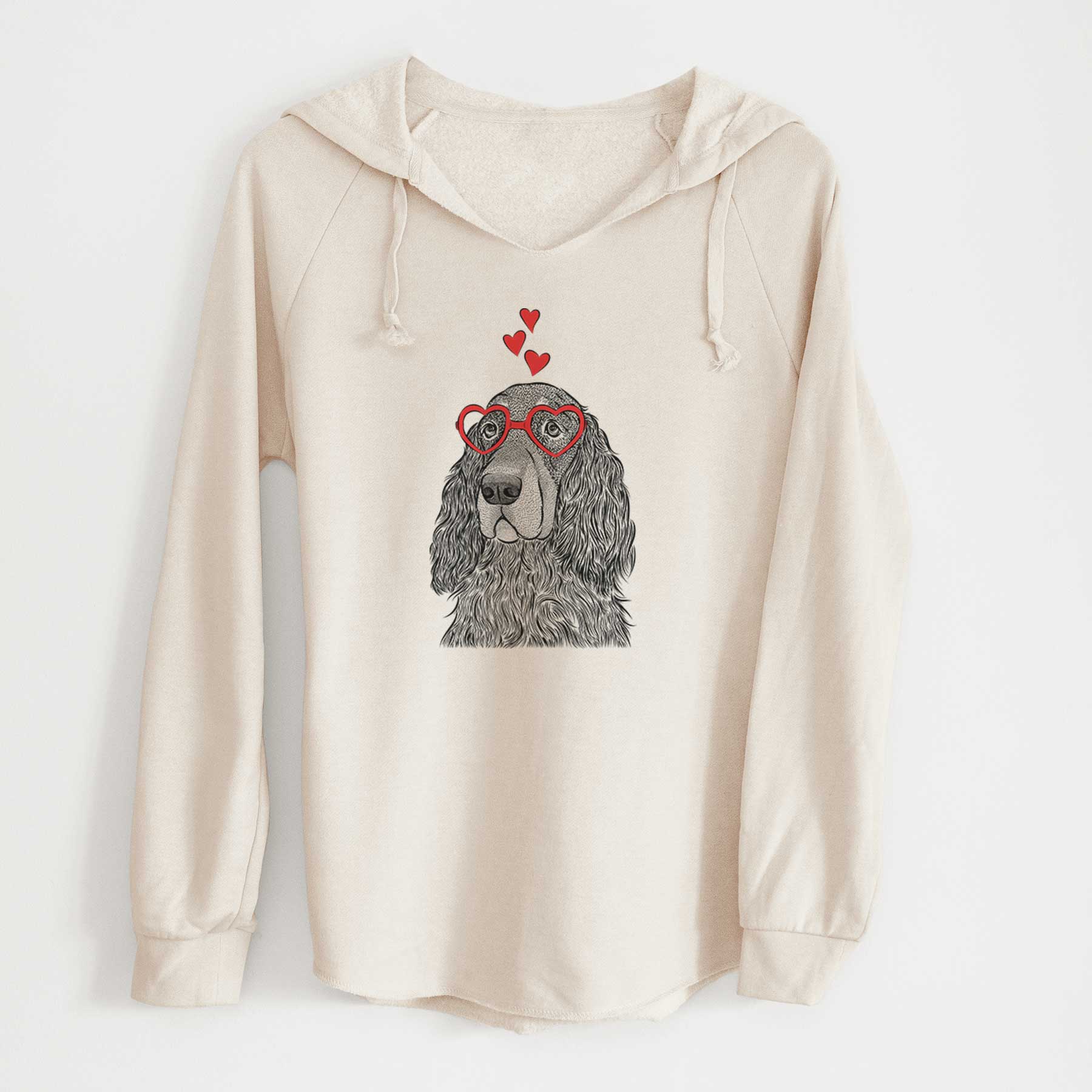 Valentine Stormy the Gordon Setter - Cali Wave Hooded Sweatshirt