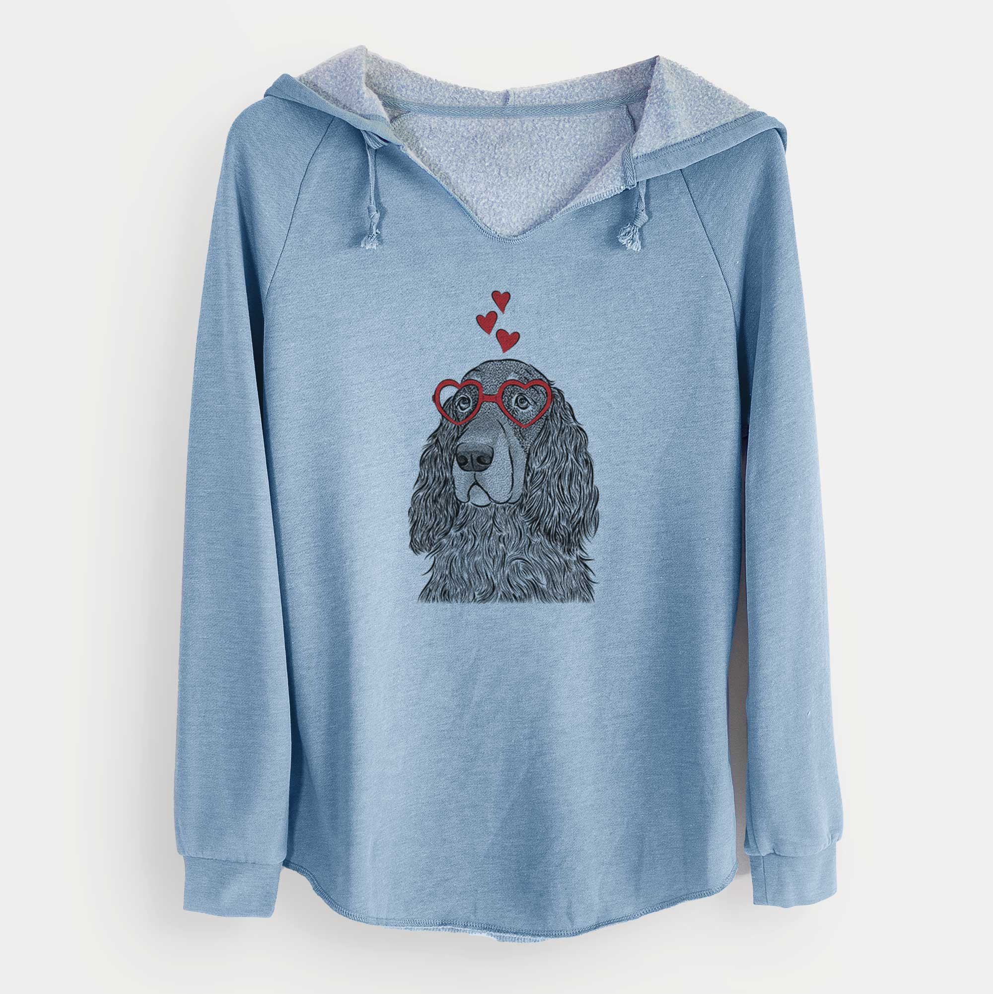 Valentine Stormy the Gordon Setter - Cali Wave Hooded Sweatshirt