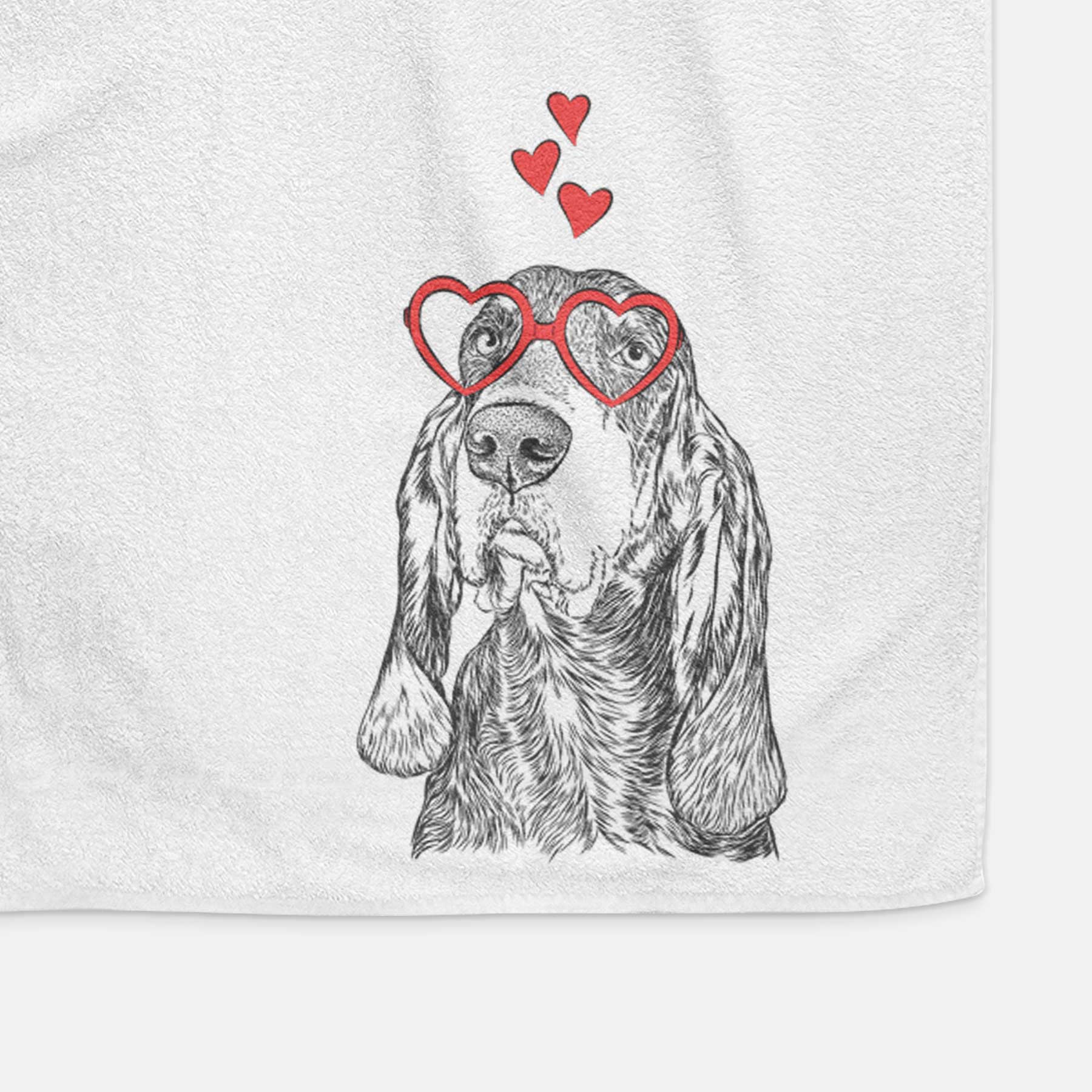 Stu the Black and Tan Coonhound Decorative Hand Towel