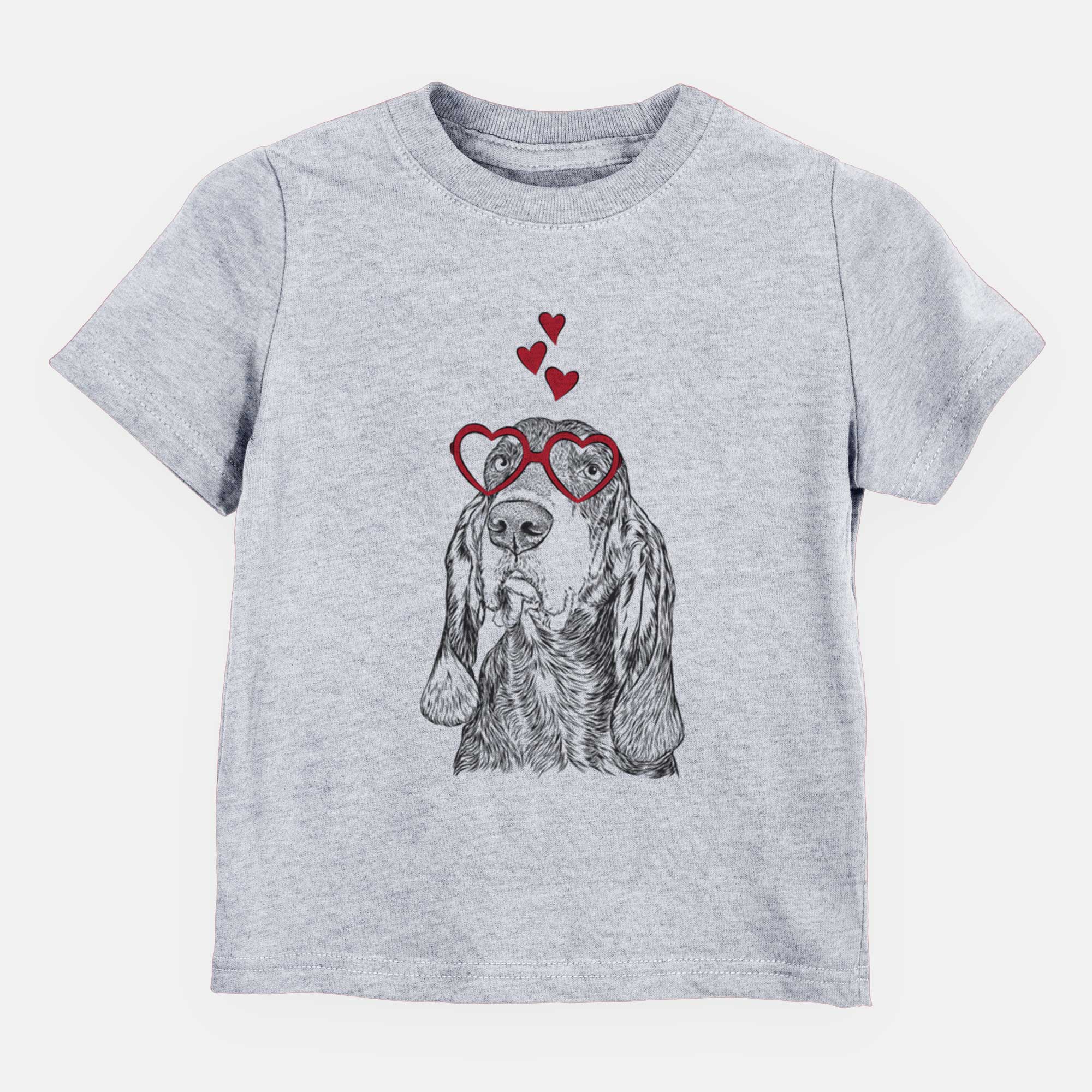 Valentine Stu the Black and Tan Coonhound - Kids/Youth/Toddler Shirt