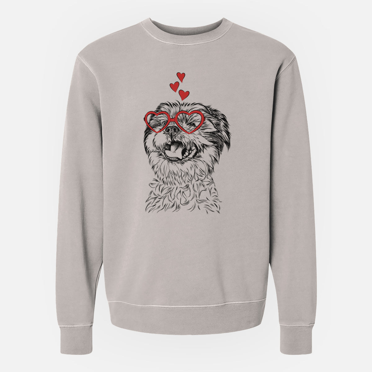 Valentine Sugar the Malshi - Unisex Pigment Dyed Crew Sweatshirt