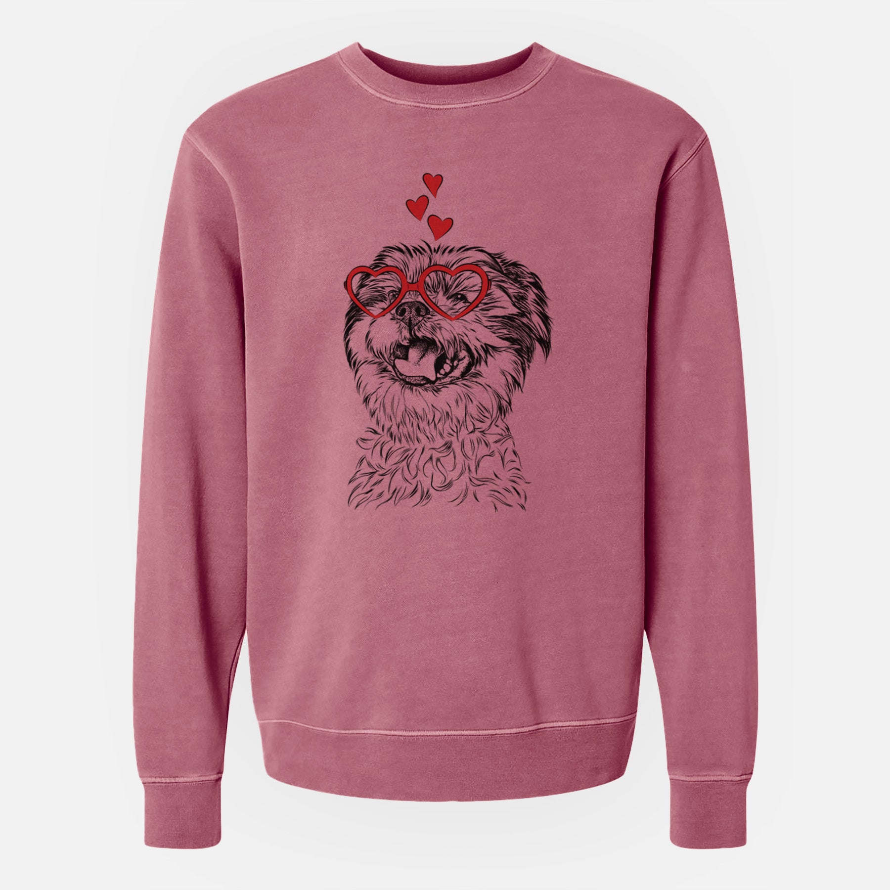 Valentine Sugar the Malshi - Unisex Pigment Dyed Crew Sweatshirt