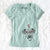 Valentine Sugar the American Staffordshire Mix - Women's V-neck Shirt