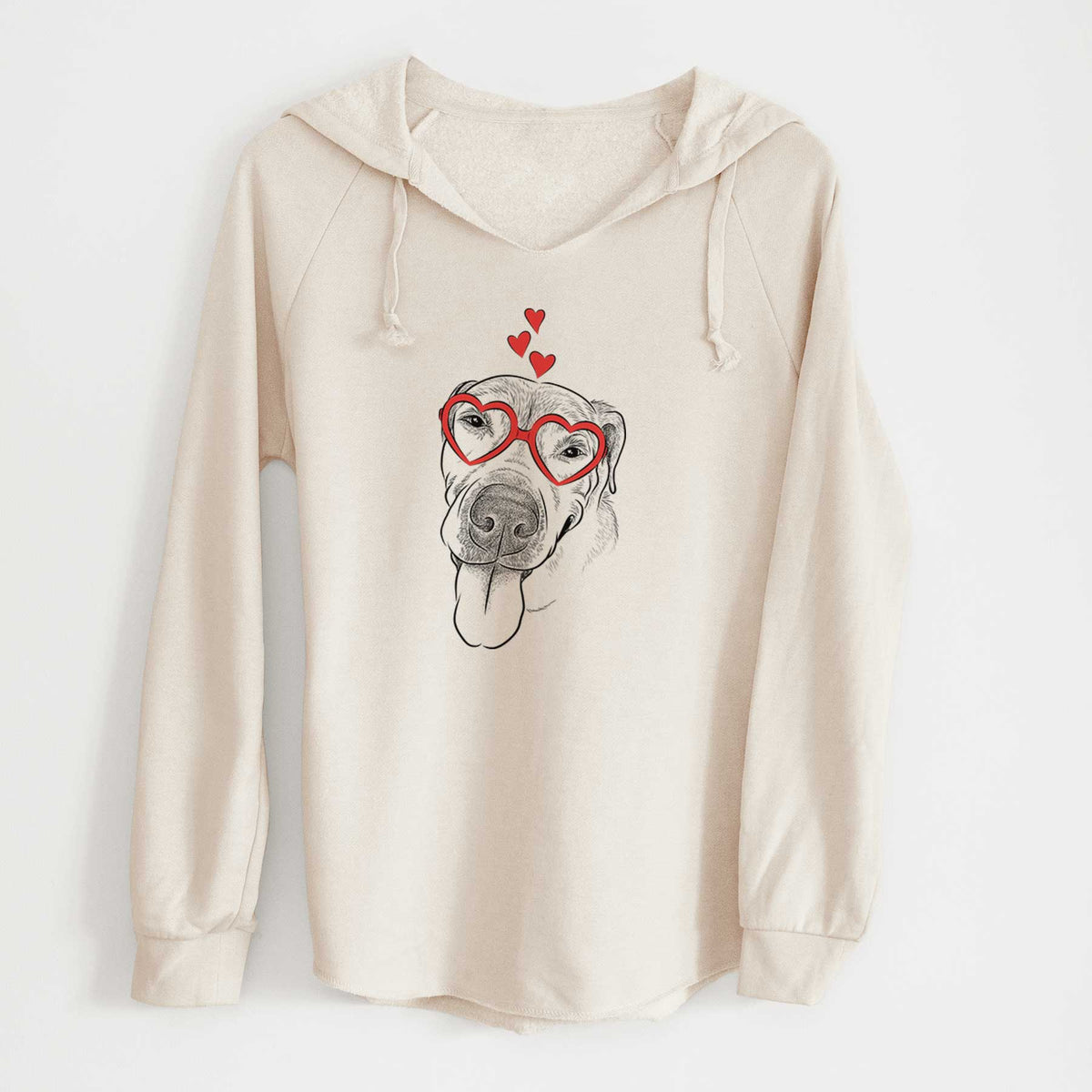 Valentine Sugar the Staffordshire Terrier Mix - Cali Wave Hooded Sweatshirt