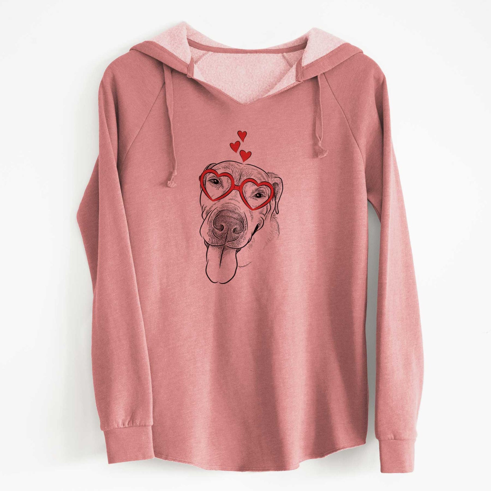 Valentine Sugar the Staffordshire Terrier Mix - Cali Wave Hooded Sweatshirt