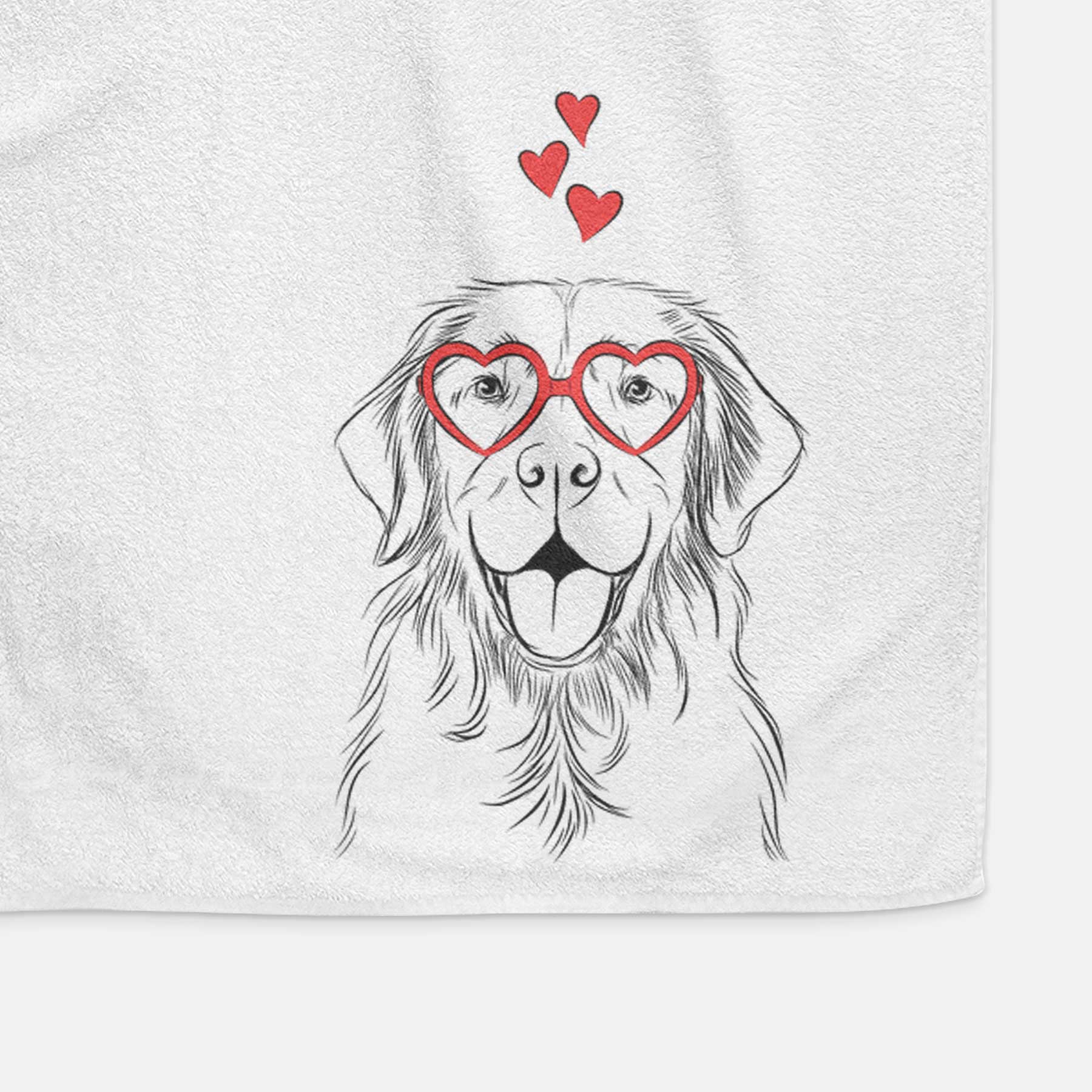 Sunny the Golden Retriever Decorative Hand Towel