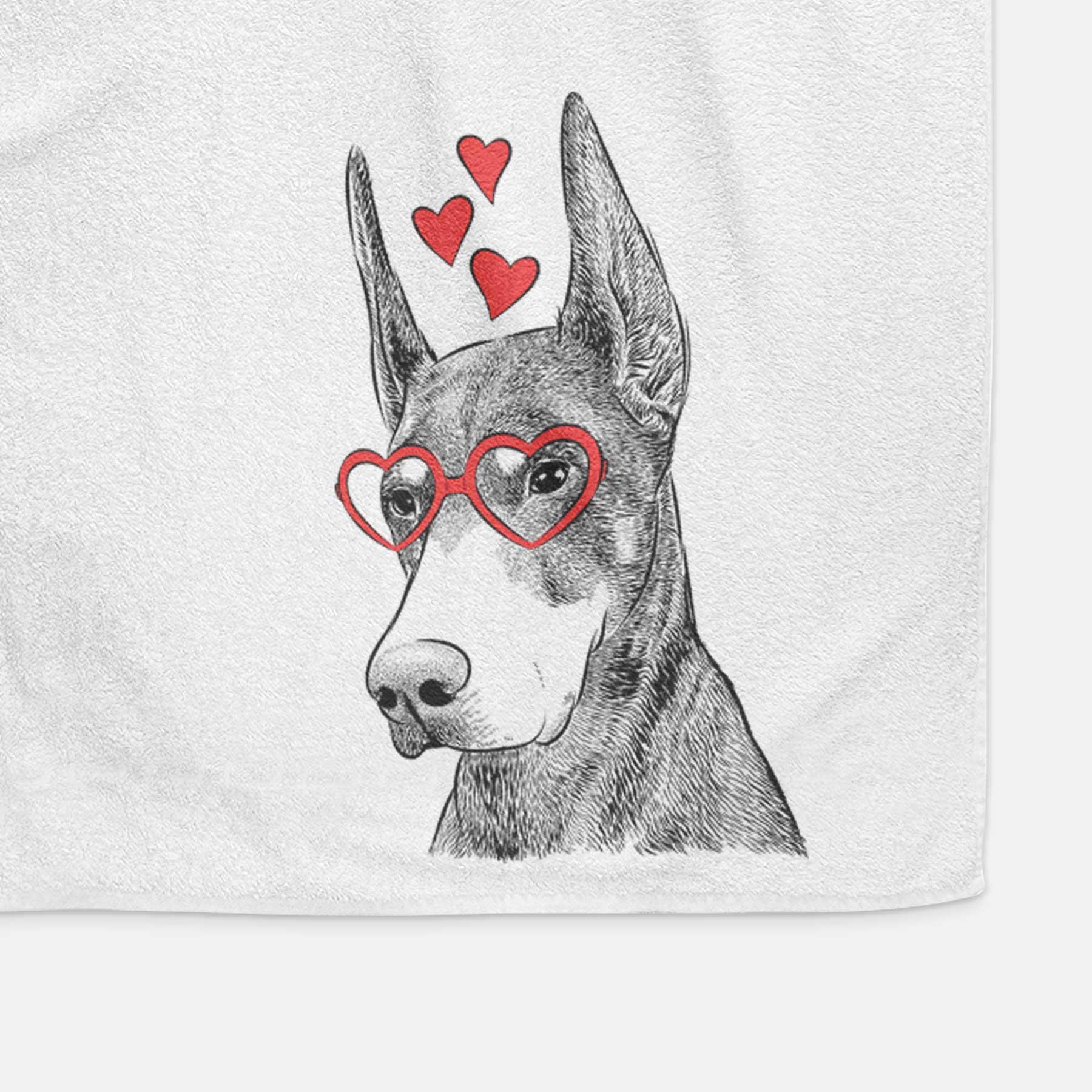 Sunny the Doberman Pinscher Decorative Hand Towel