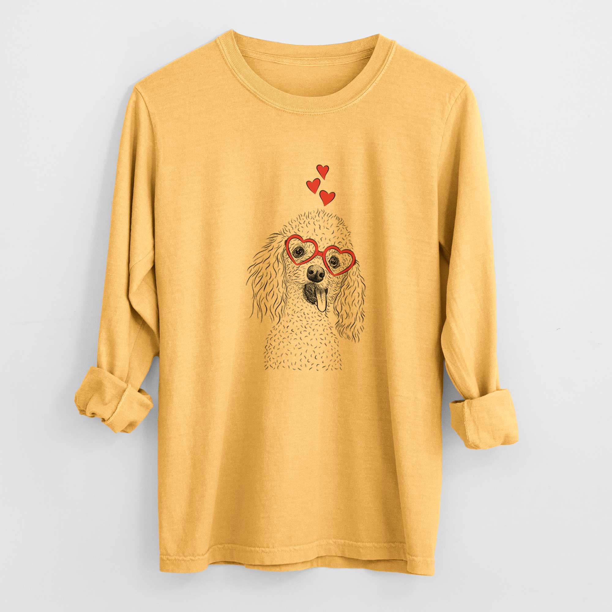 Valentine Super Joey the Toy Poodle - Heavyweight 100% Cotton Long Sleeve