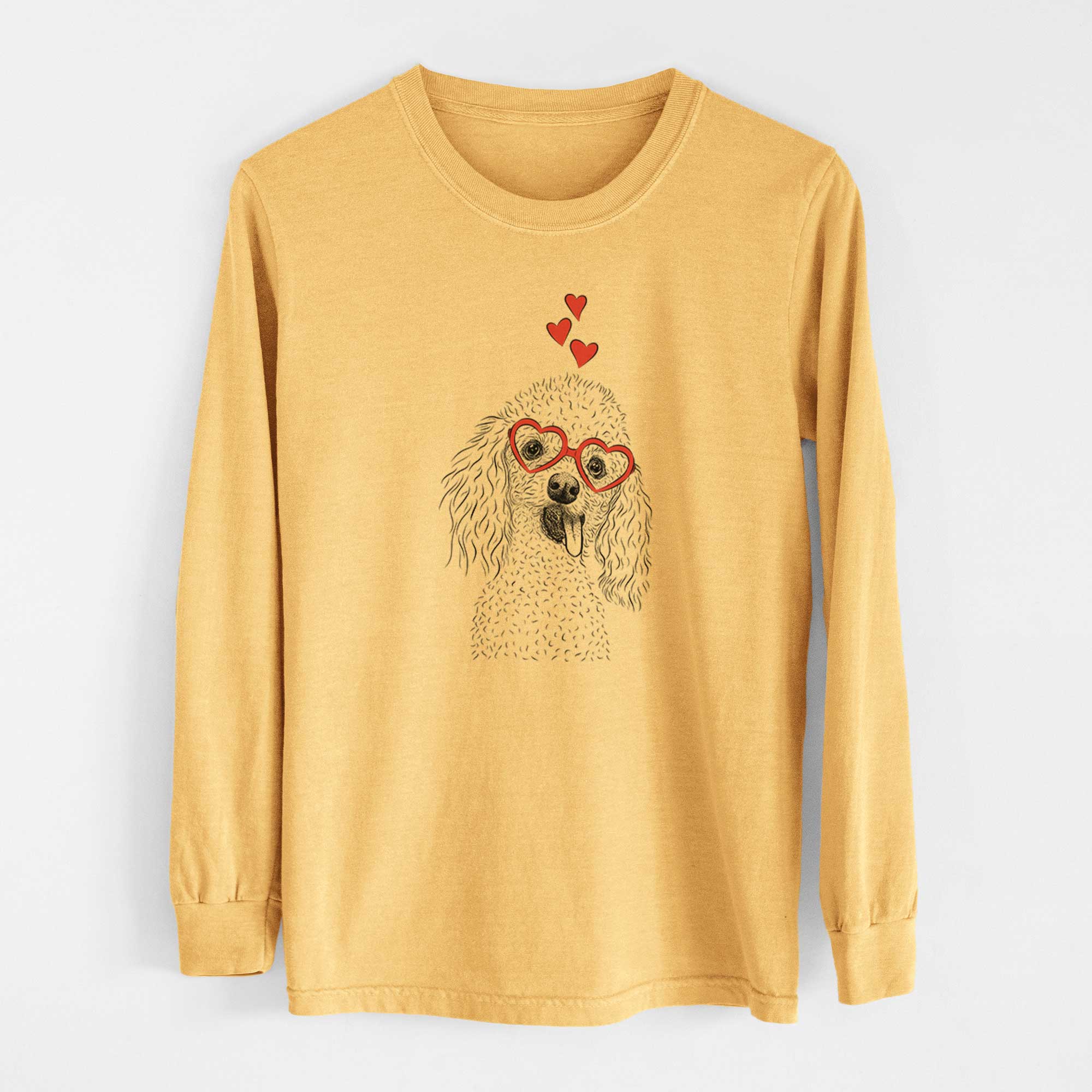 Valentine Super Joey the Toy Poodle - Heavyweight 100% Cotton Long Sleeve